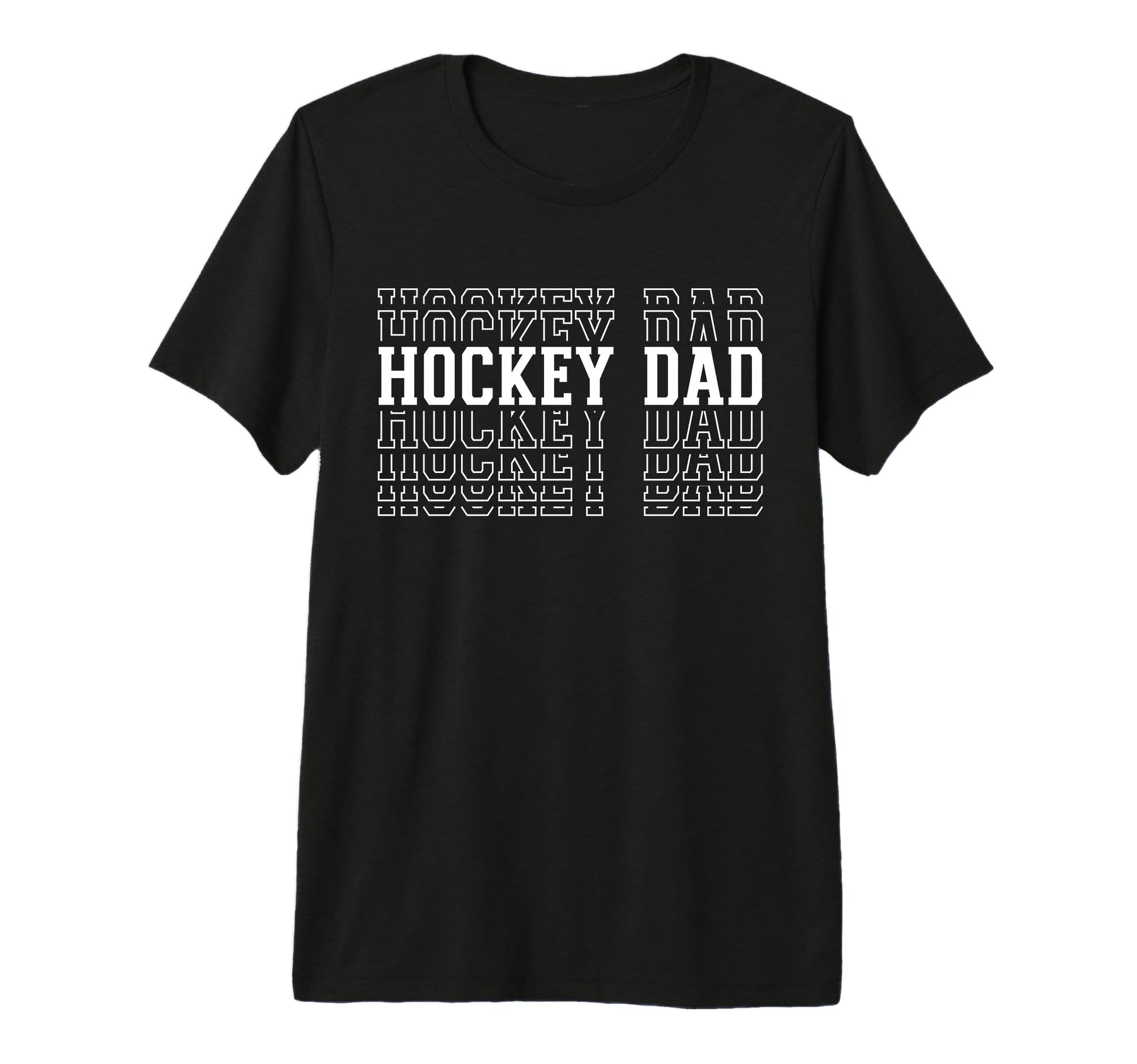 Hockey Dad Funny Layered Text Father T-Shirt - Aesthetic Graphic Men Women - T-Shirt, Sweatshirt, Hoodie