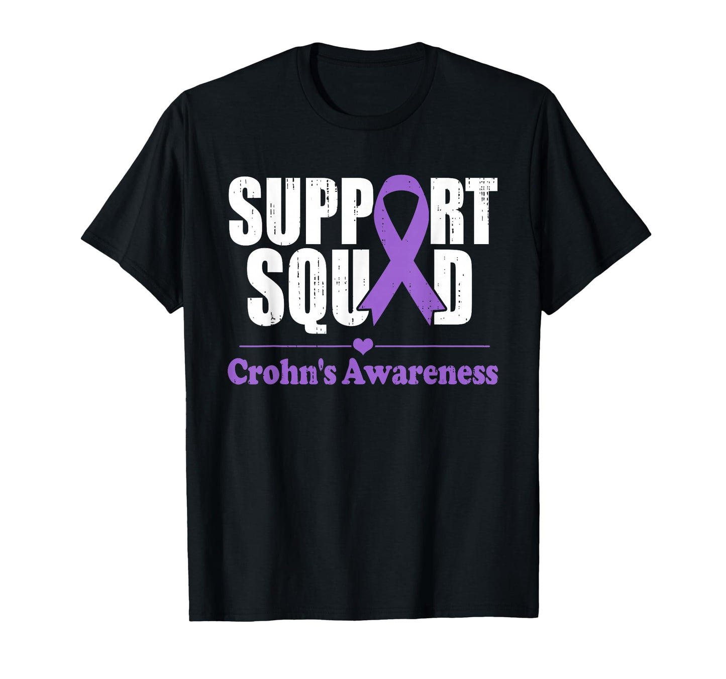Support Crohns Disease Squad Purple T-Shirt - Trendy Graphic Men Women - T-Shirt, Sweatshirt, Hoodie