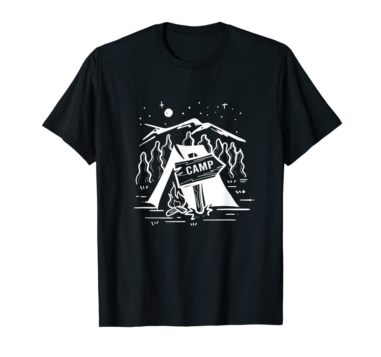 Camping Fire Adventure Camper Hiking T-Shirt - Novelty Apparel Unisex - T-Shirt, Sweatshirt, Hoodie