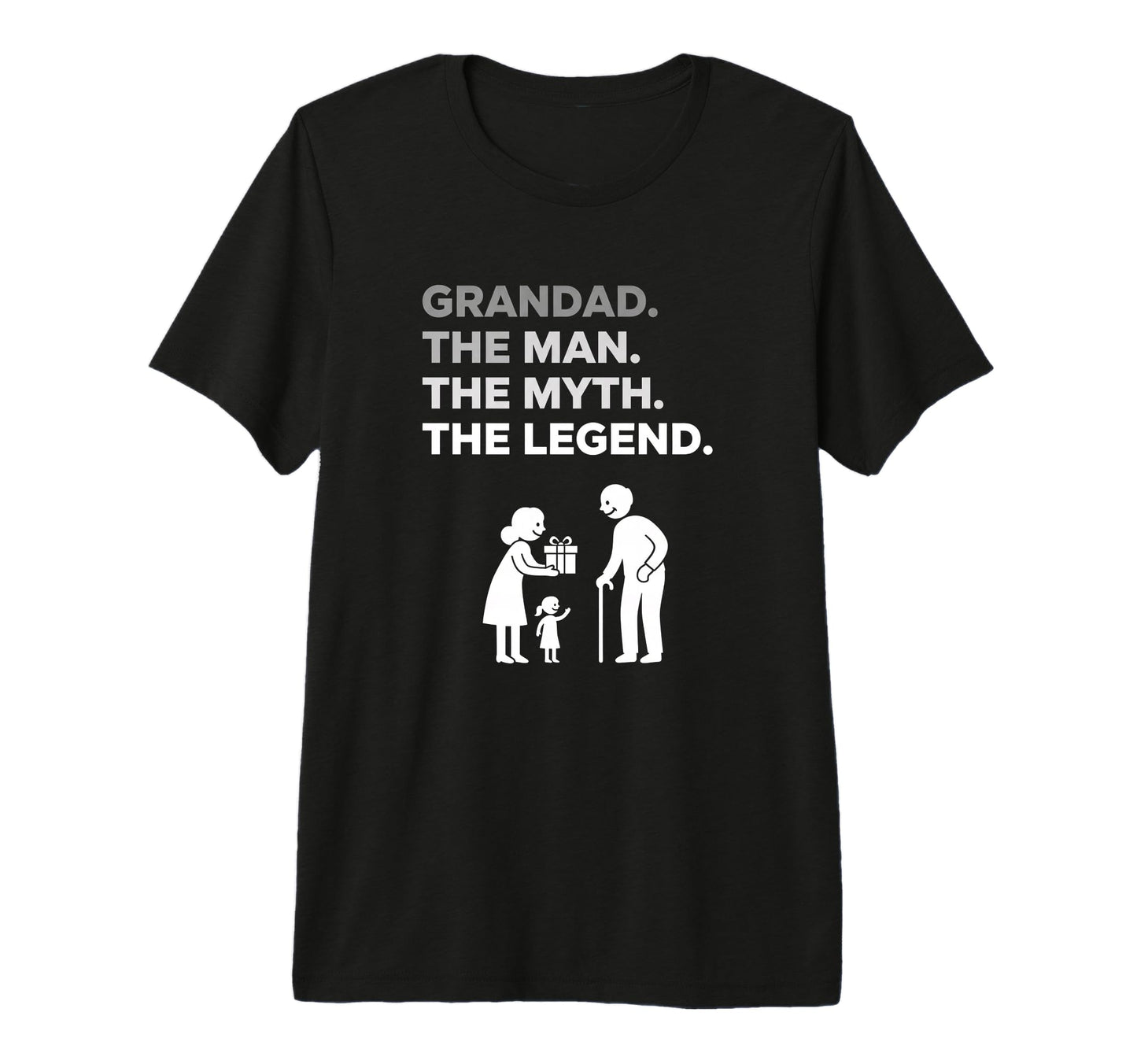 Dad Grandad Myth Legend Funny Dad T-Shirt - Custom Art Print Unisex - T-Shirt, Sweatshirt, Hoodie