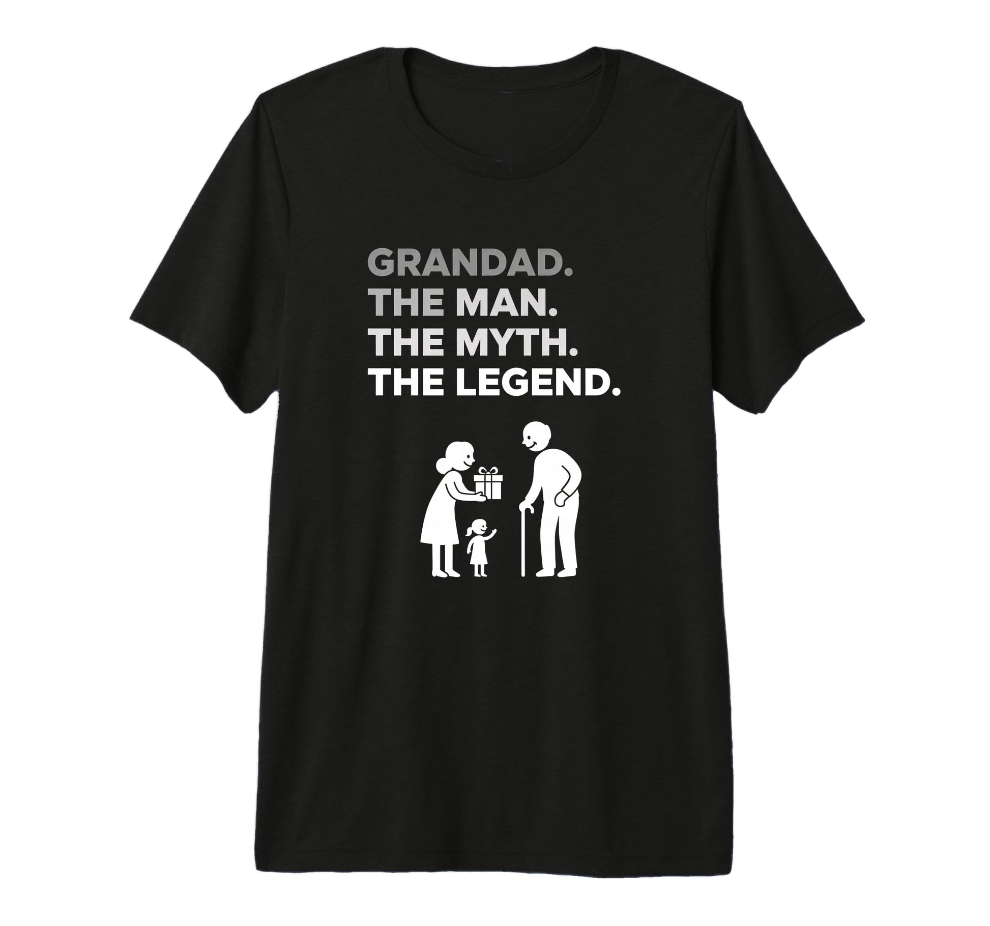 Dad Grandad Myth Legend Funny Dad T-Shirt - Custom Art Print Unisex - T-Shirt, Sweatshirt, Hoodie