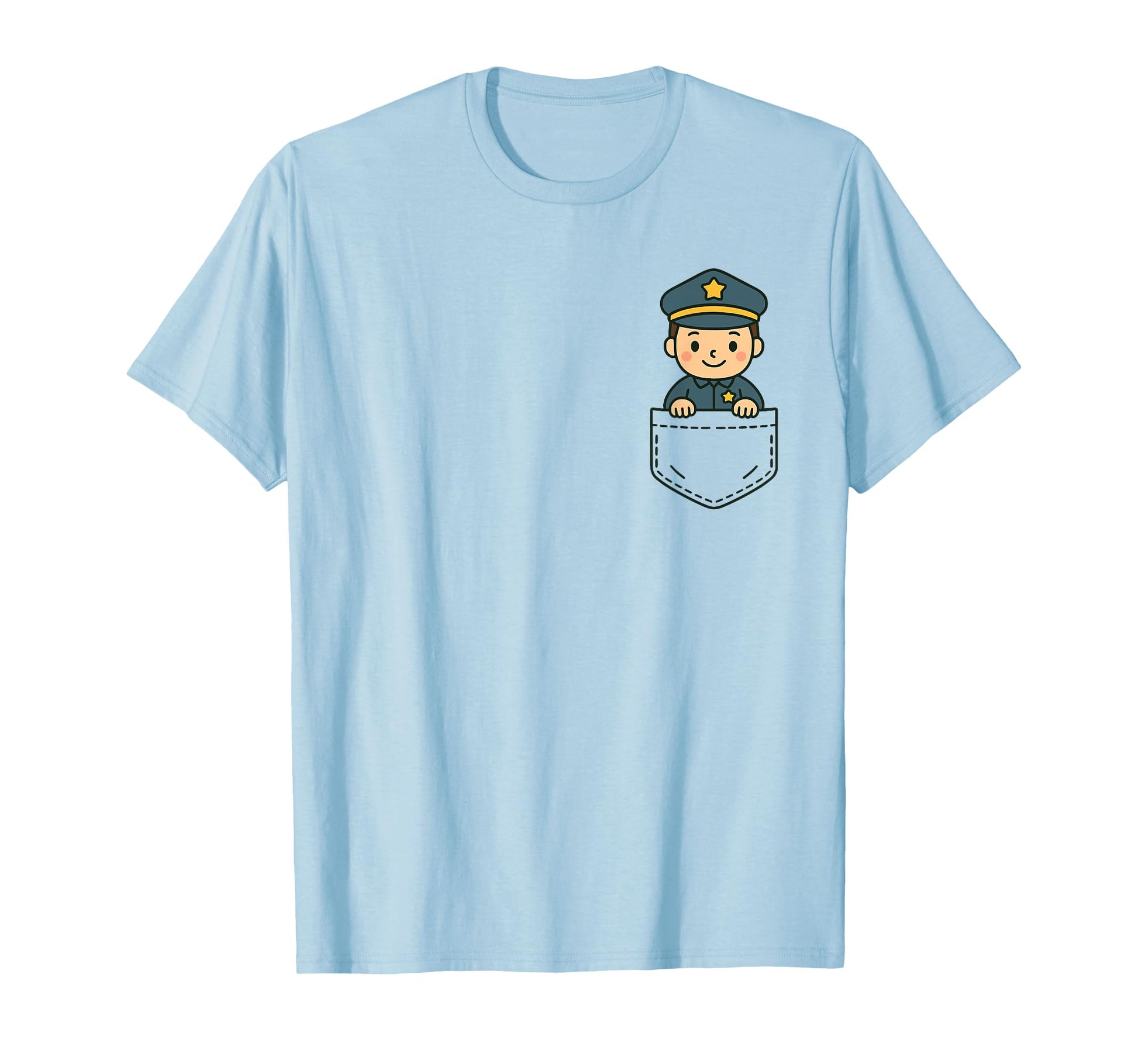 Police Officer Pocket Pal Support T-Shirt - Minimalist Print for Adults - T-Shirt, Sweatshirt, Hoodie