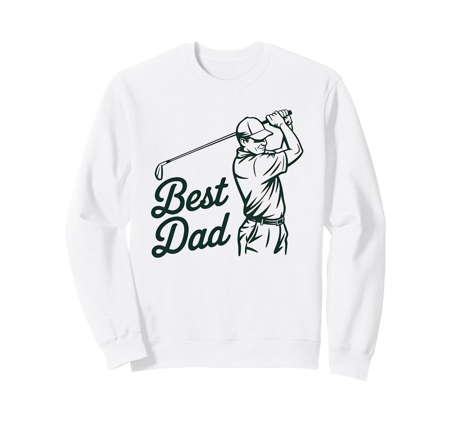 Best Dad Golfing Silhouette Proud Sweatshirt - Casual Everyday Wear Unisex - T-Shirt, Sweatshirt, Hoodie