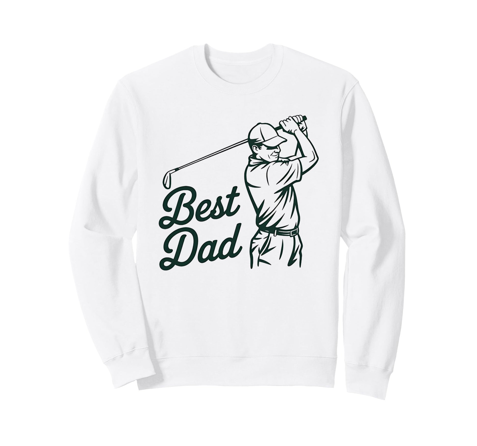 Best Dad Golfing Silhouette Proud Sweatshirt - Casual Everyday Wear Unisex - T-Shirt, Sweatshirt, Hoodie
