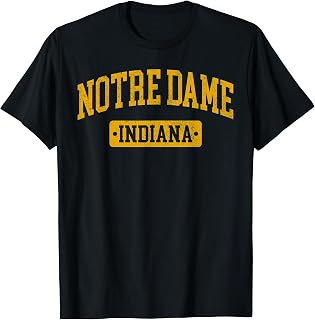 Notre Dame in Vintage Athletic Sports Design T-Shirt Unisex T-shirt, Sweatshirt, Hoodie, Long Sleeve Tee - T-Shirt, Sweatshirt, Hoodie
