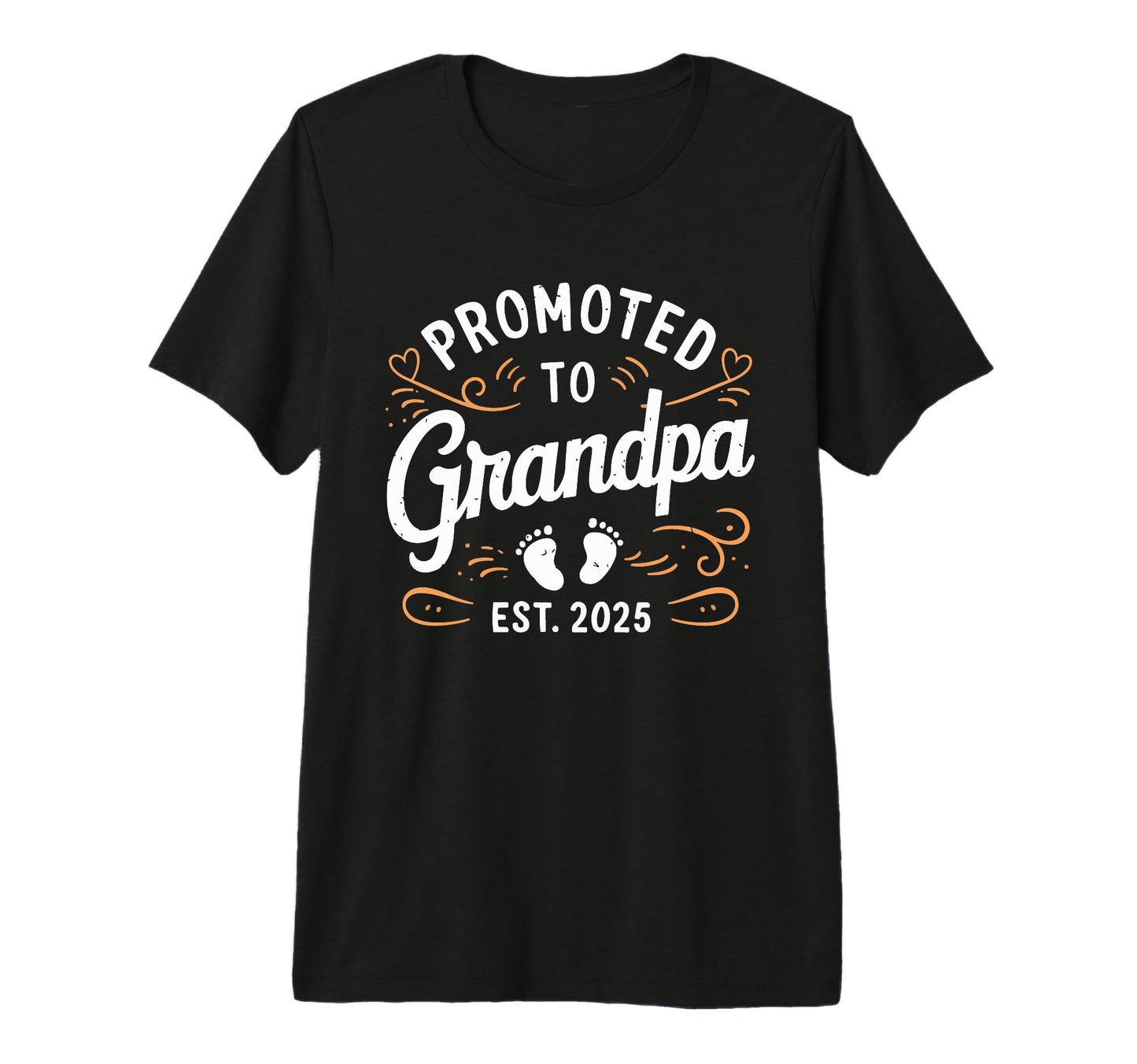 Mens Promoted To Grandpa Est 2025 Tri T-Shirt - Trendy Graphic for Adults - T-Shirt, Sweatshirt, Hoodie
