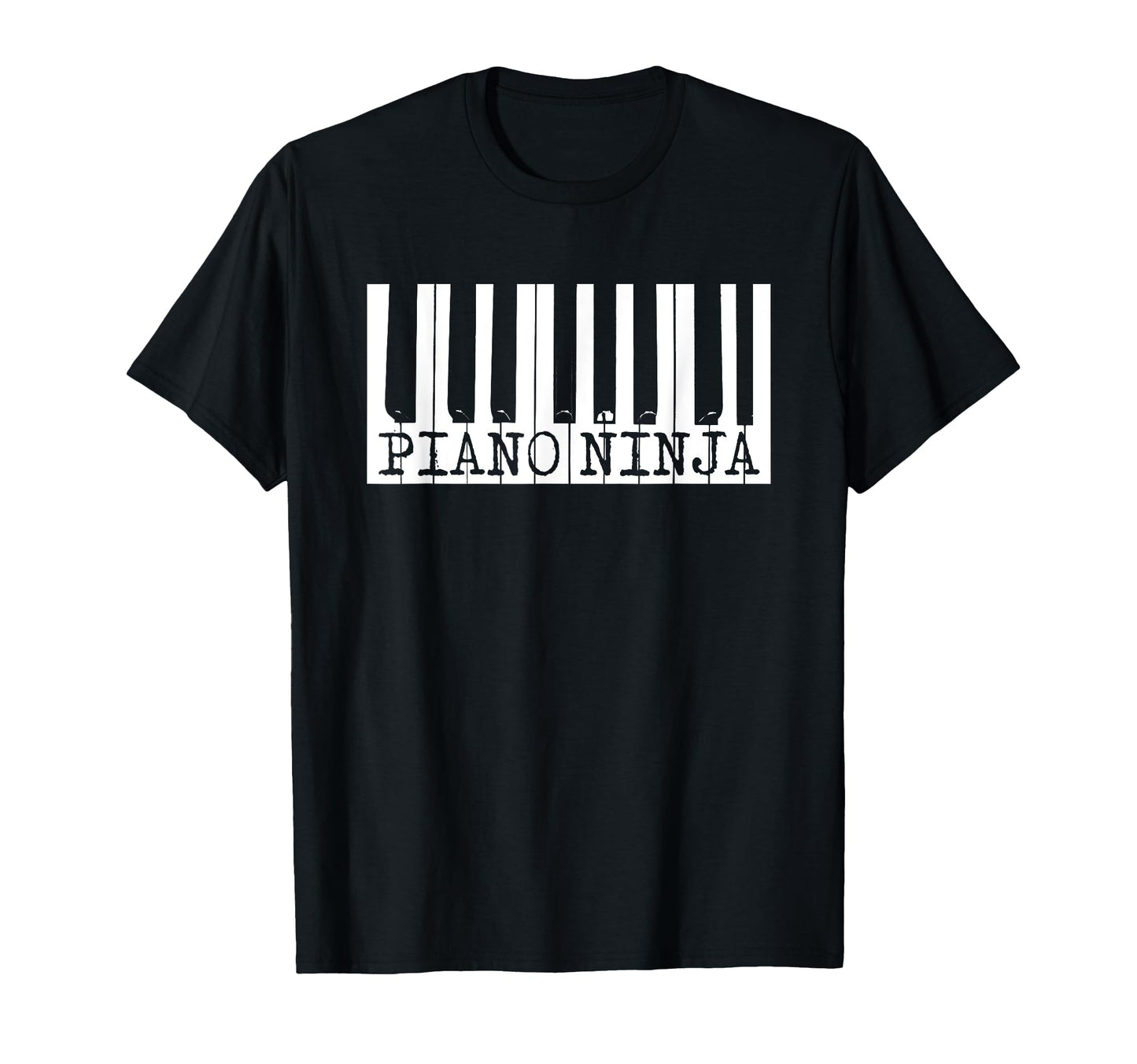Piano Ninja Piano Keys Band T-Shirt - Fun Novelty Design for Adults - T-Shirt, Sweatshirt, Hoodie