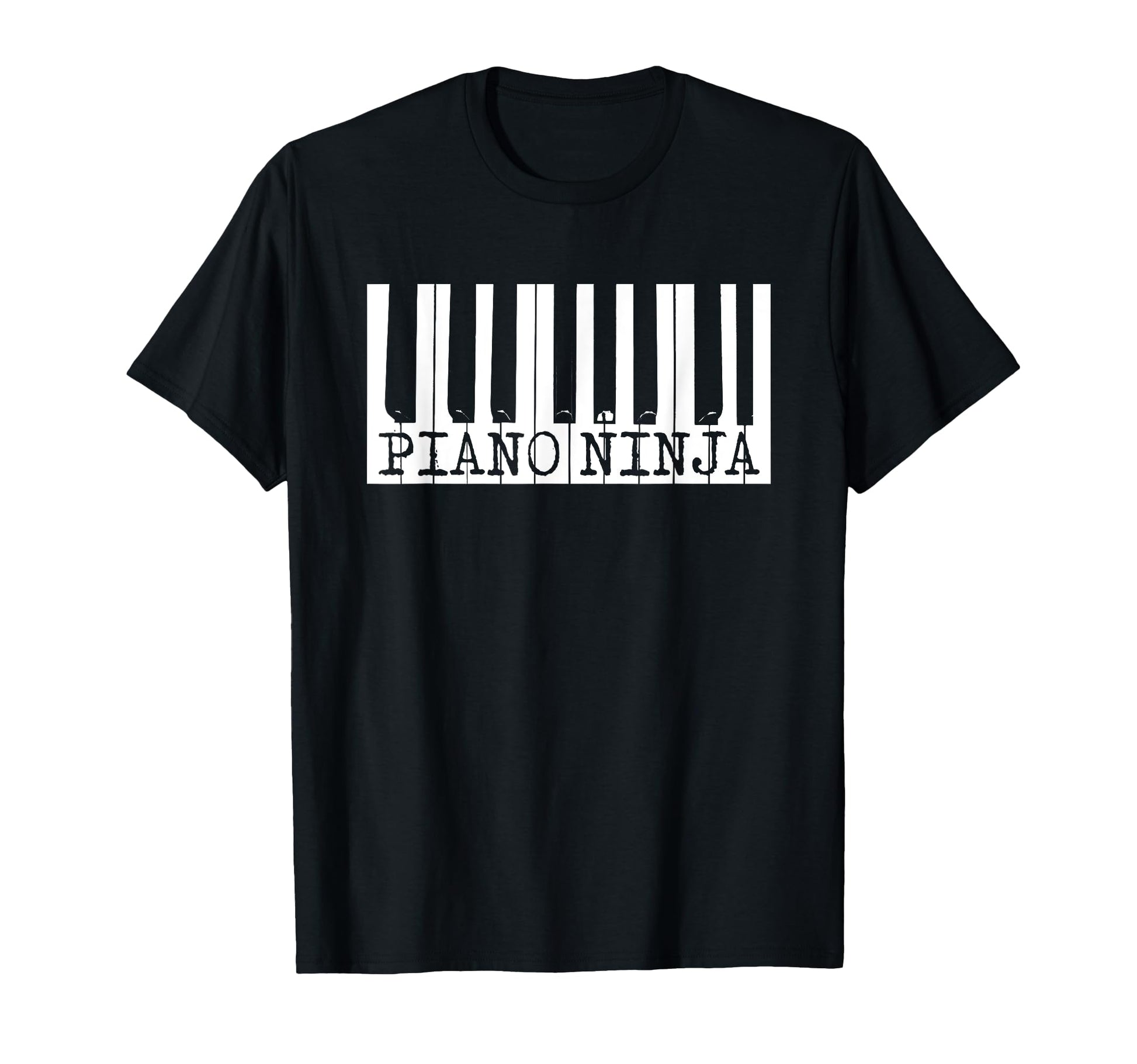 Piano Ninja Piano Keys Band T-Shirt - Fun Novelty Design for Adults - T-Shirt, Sweatshirt, Hoodie