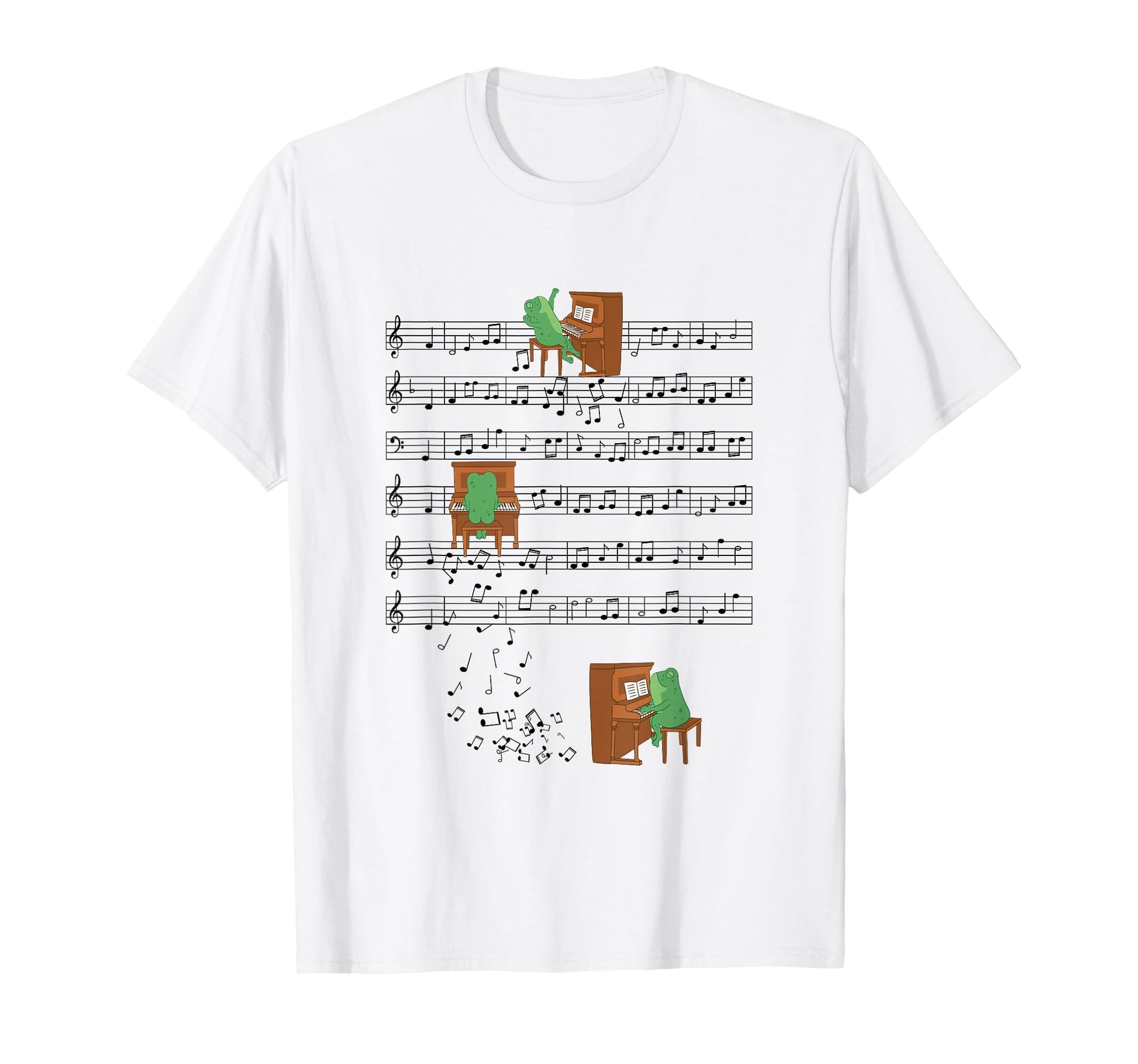 Frog Playing Piano Music Frog Lover Toad T-Shirt - Streetwear Style Unisex - T-Shirt, Sweatshirt, Hoodie