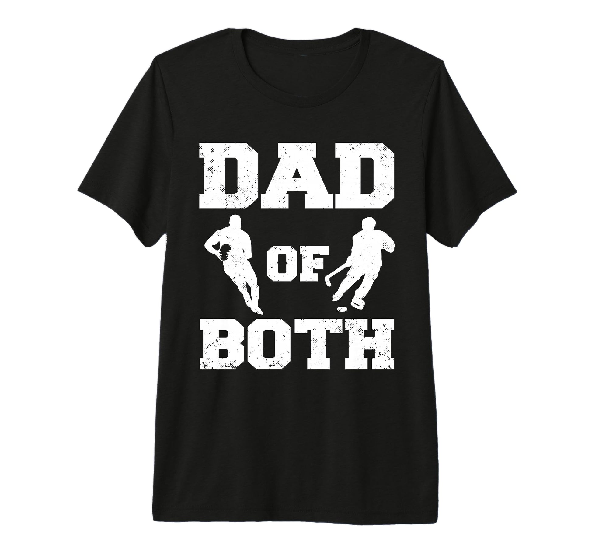 Mens Dad Both Funny Rugby Hockey Dad T-Shirt - Novelty Apparel Men Women - T-Shirt, Sweatshirt, Hoodie