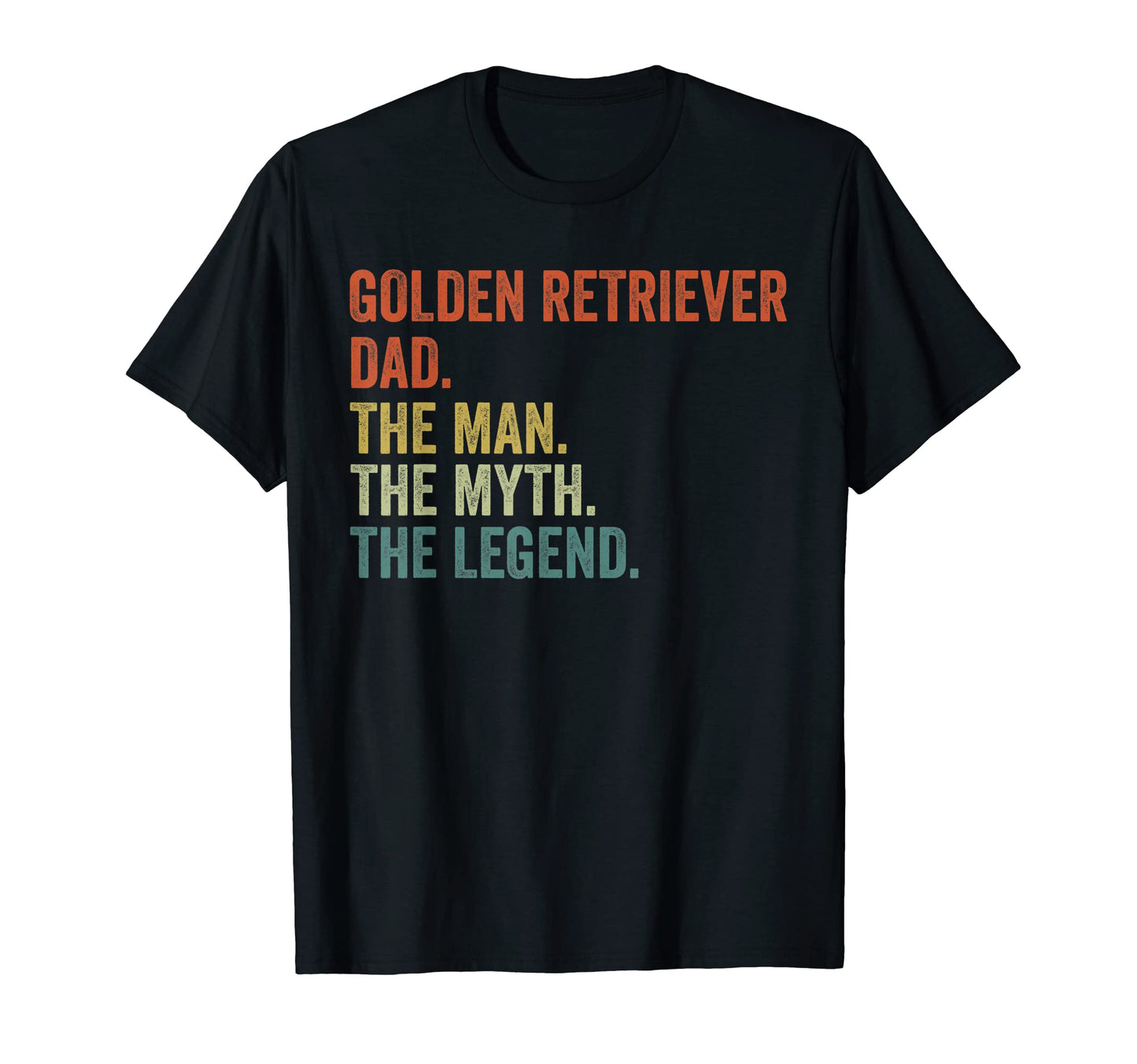 Dog Dad Myth Legend Shirts Golden T-Shirt - Custom Art Print Unisex - T-Shirt, Sweatshirt, Hoodie
