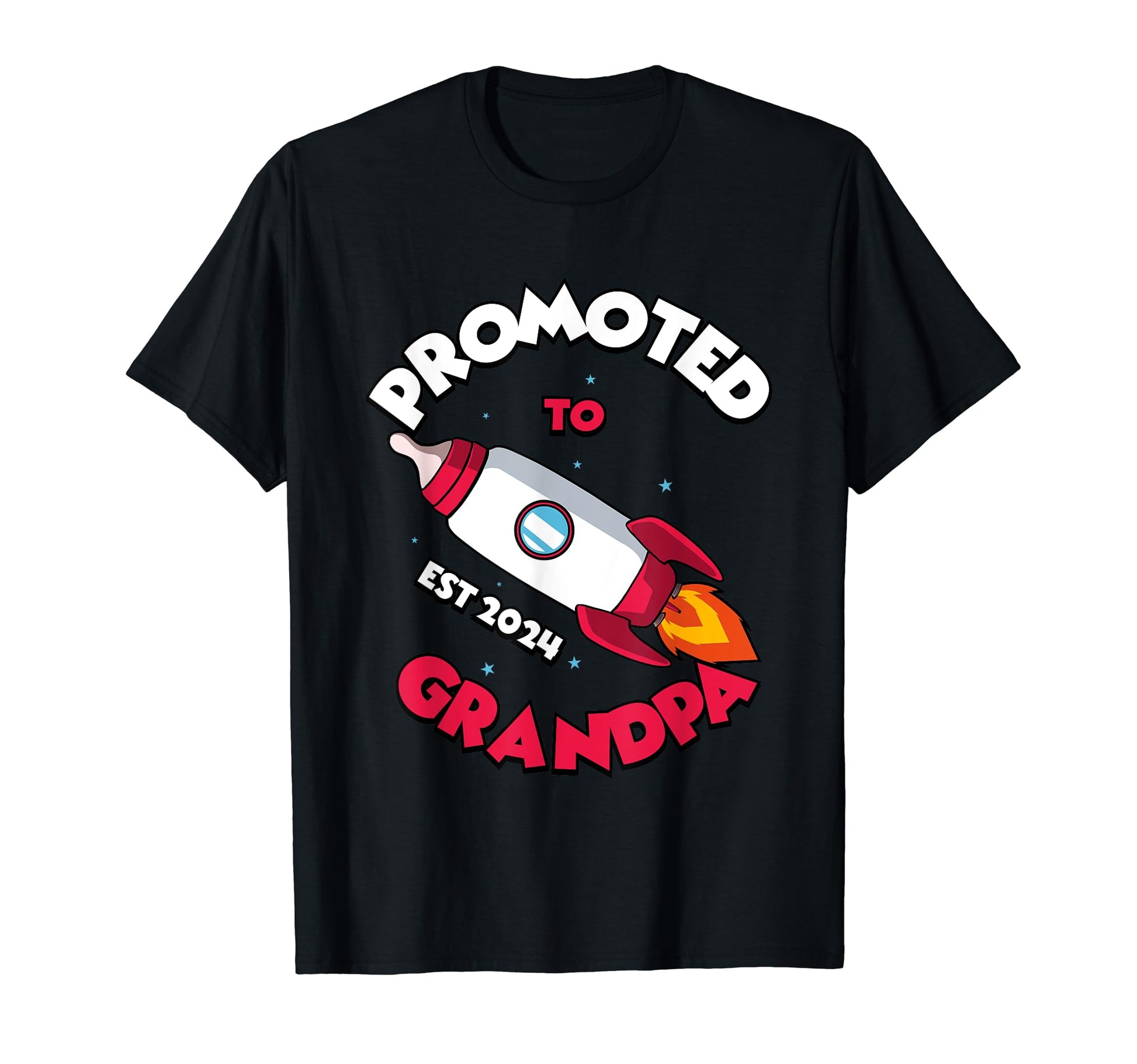 Promoted To Grandpa Est 2024 Grandparents T-Shirt - Unique Graphic Unisex - T-Shirt, Sweatshirt, Hoodie