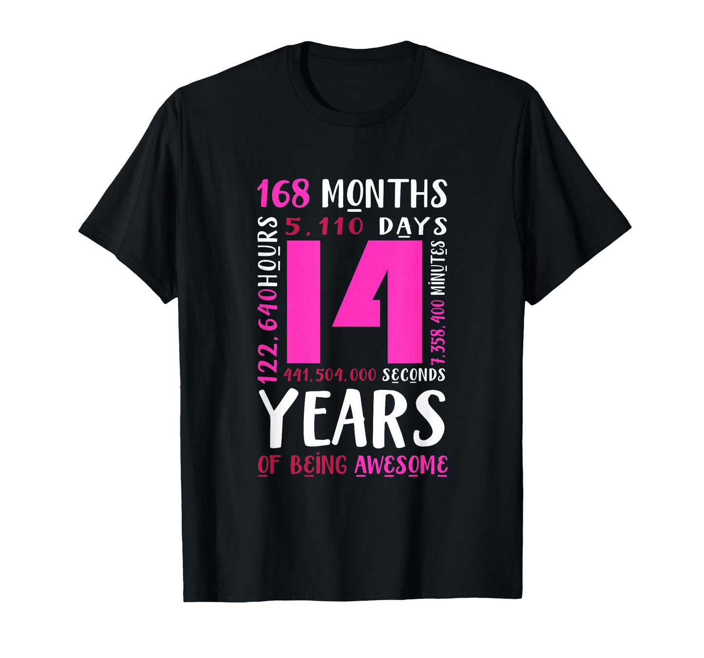 14Th Birthday Daughter Niece Gifts 14 T-Shirt - Minimalist Print for Adults - T-Shirt, Sweatshirt, Hoodie
