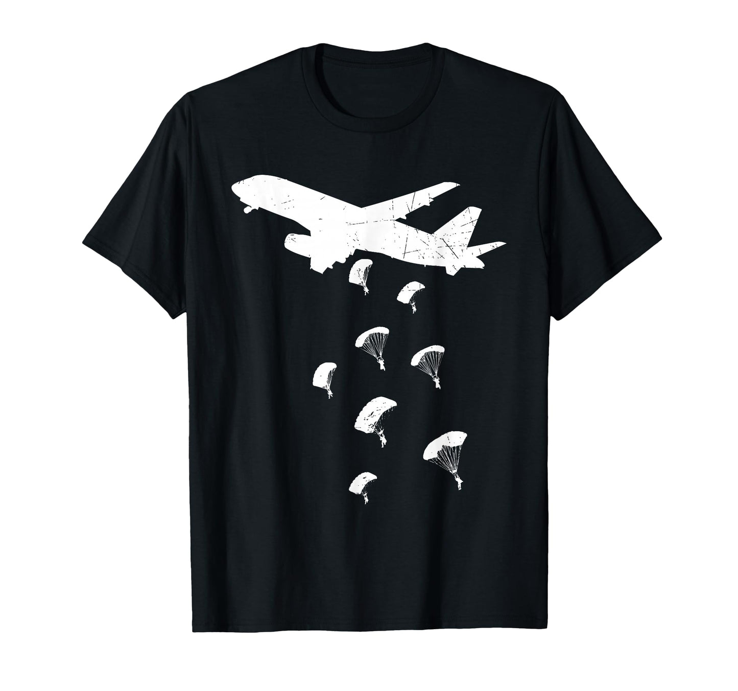 Paratrooper Army Airborne Parachute T-Shirt - Aesthetic Graphic for Adults - T-Shirt, Sweatshirt, Hoodie
