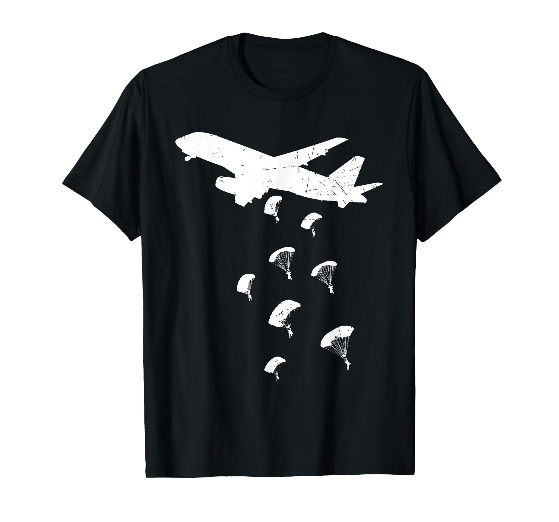 Paratrooper Army Airborne Parachute T-Shirt - Aesthetic Graphic for Adults - T-Shirt, Sweatshirt, Hoodie