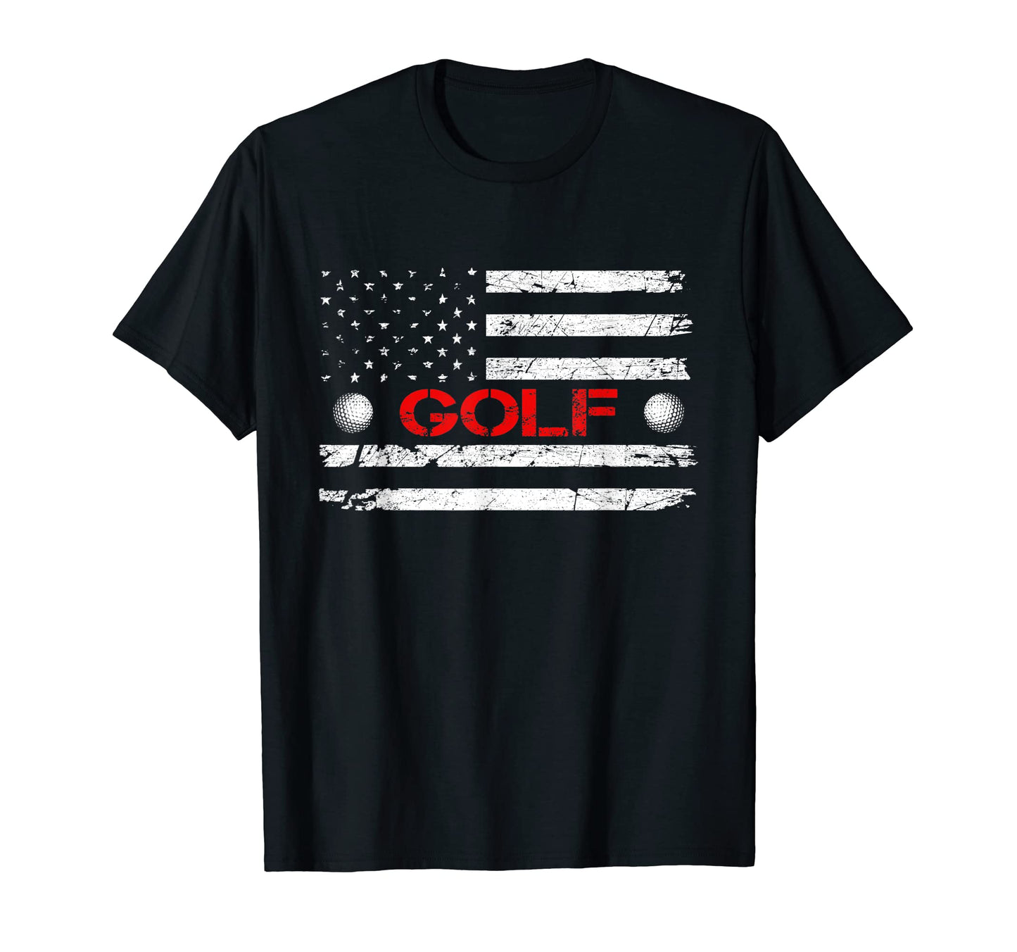 American Flag Golf Mom Dad Brother T-Shirt - Fun Novelty Design for Adults - T-Shirt, Sweatshirt, Hoodie
