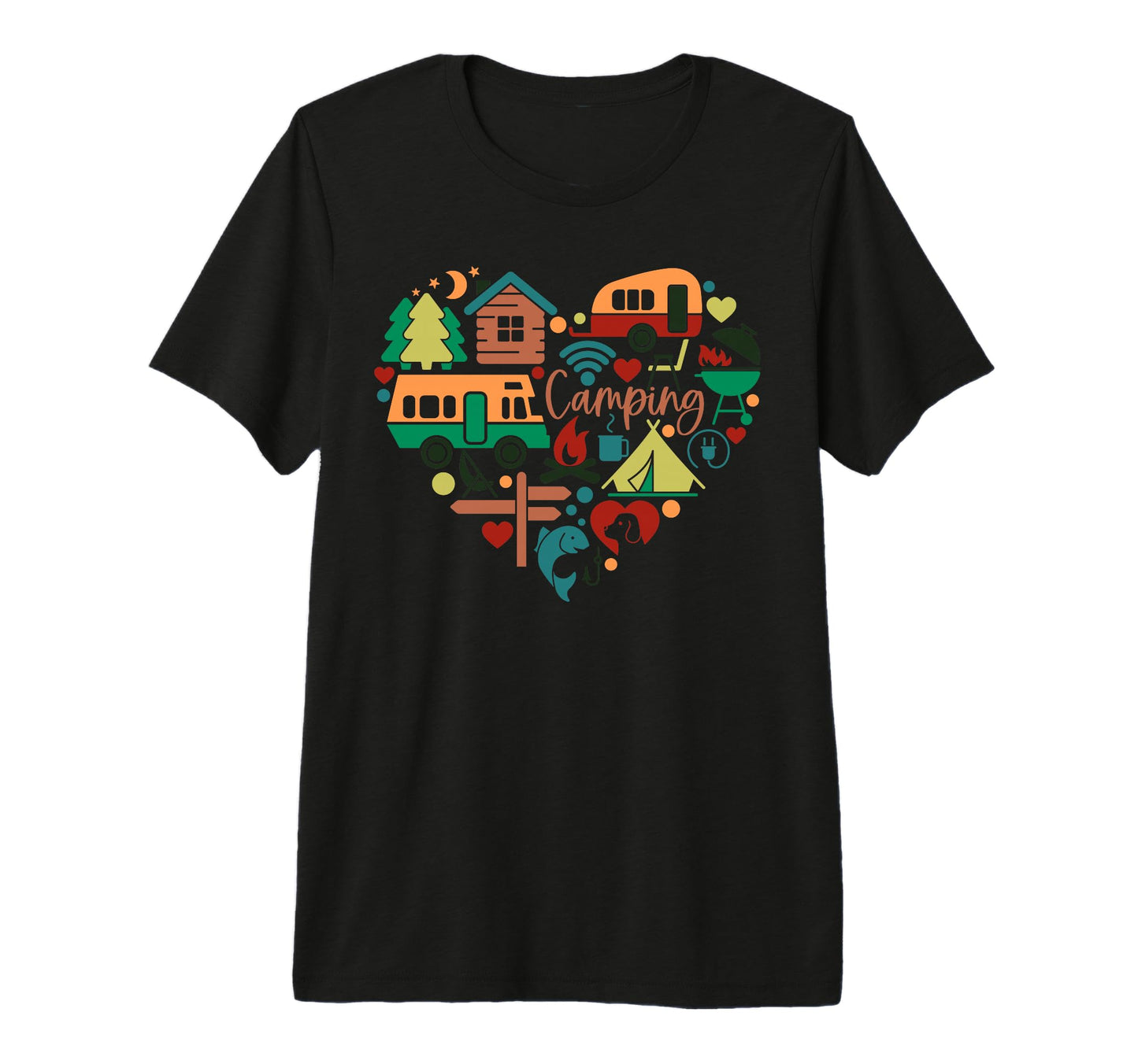 Camper Family Vacation Campfire T-Shirt - Casual Everyday Wear Men Women - T-Shirt, Sweatshirt, Hoodie