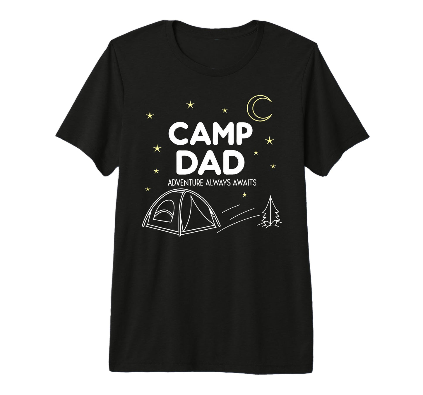 Mens Fathers Day Camping Dad Tri Blend T-Shirt - Unique Graphic for Adults - T-Shirt, Sweatshirt, Hoodie