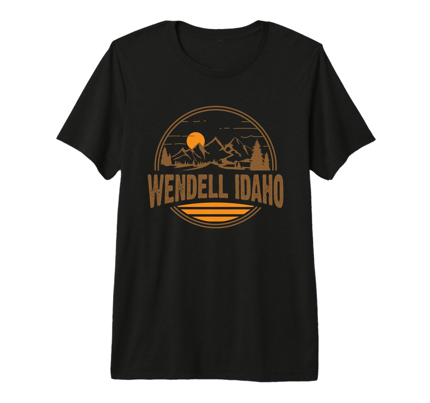 Wendell Idaho Mountain Hiking Souvenir T-Shirt - Novelty Apparel Men Women - T-Shirt, Sweatshirt, Hoodie