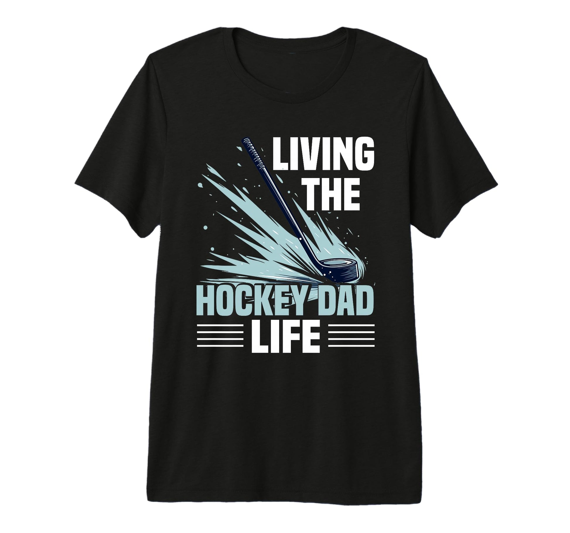 Ice Hockey Dad Tri Blend T-Shirt - Minimalist Print Unisex - T-Shirt, Sweatshirt, Hoodie