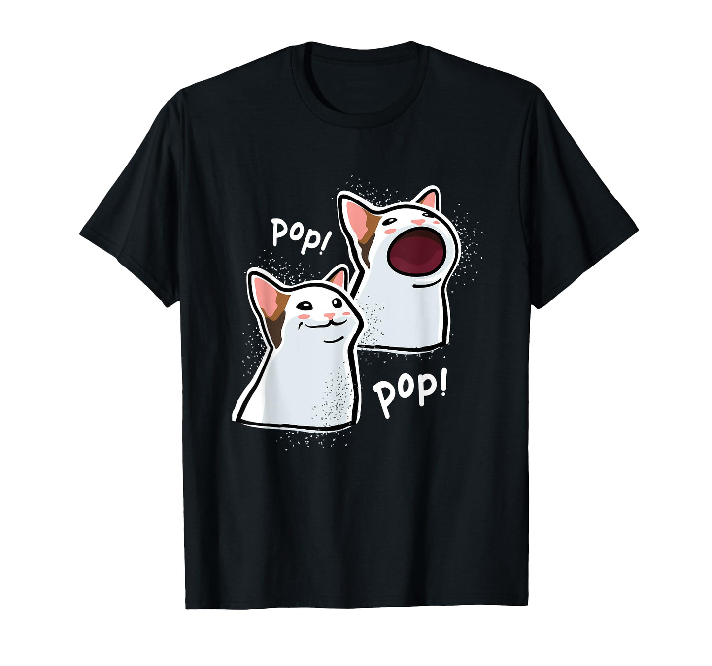 Popping Cat Meme Pop Cat Funny Cat Memes T-Shirt - Minimalist Print Unisex - T-Shirt, Sweatshirt, Hoodie