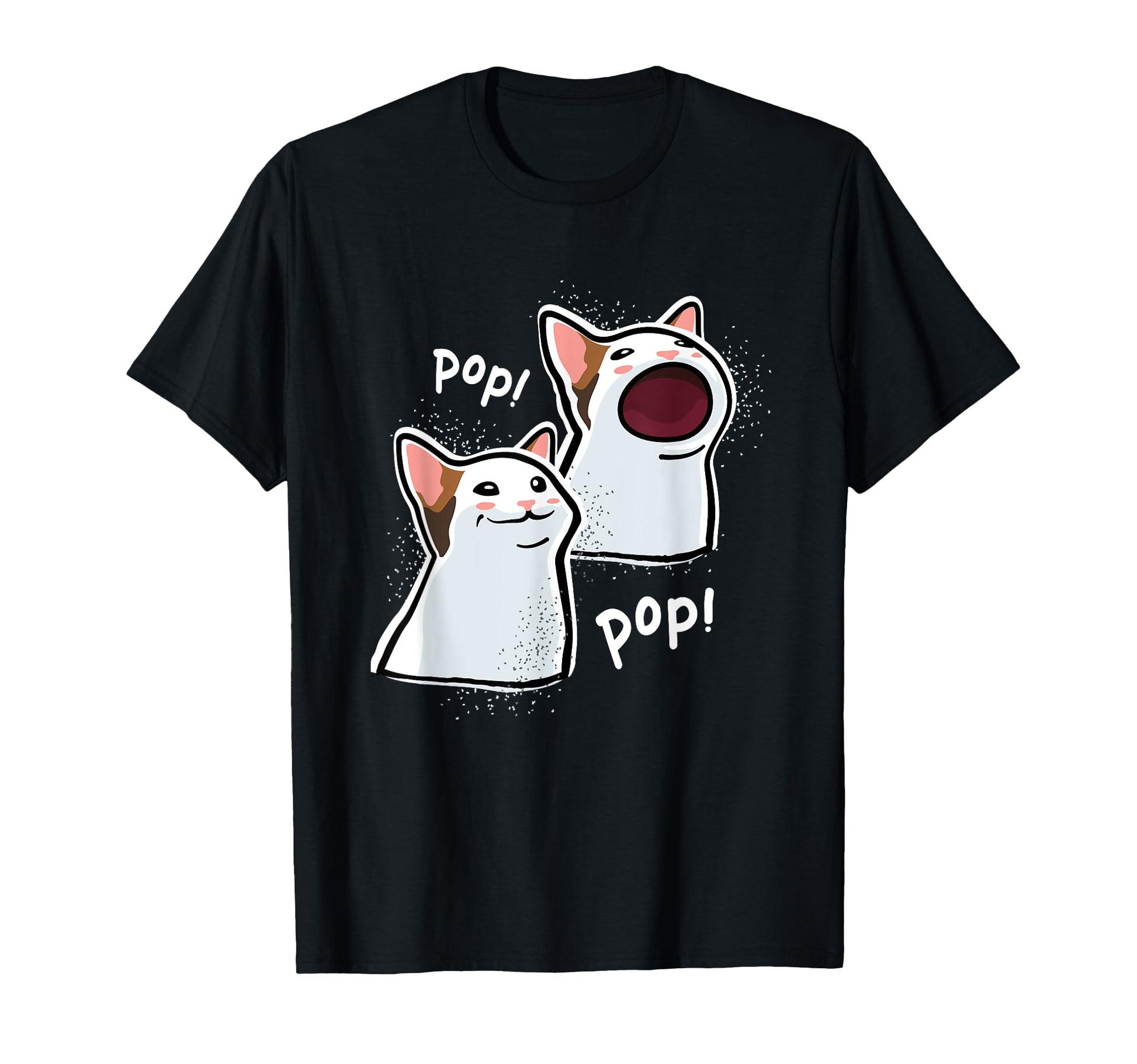 Popping Cat Meme Pop Cat Funny Cat Memes T-Shirt - Minimalist Print Unisex - T-Shirt, Sweatshirt, Hoodie