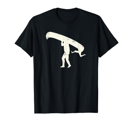 Canoe Dad Portage Father Mens T-Shirt - Custom Art Print Men Women - T-Shirt, Sweatshirt, Hoodie