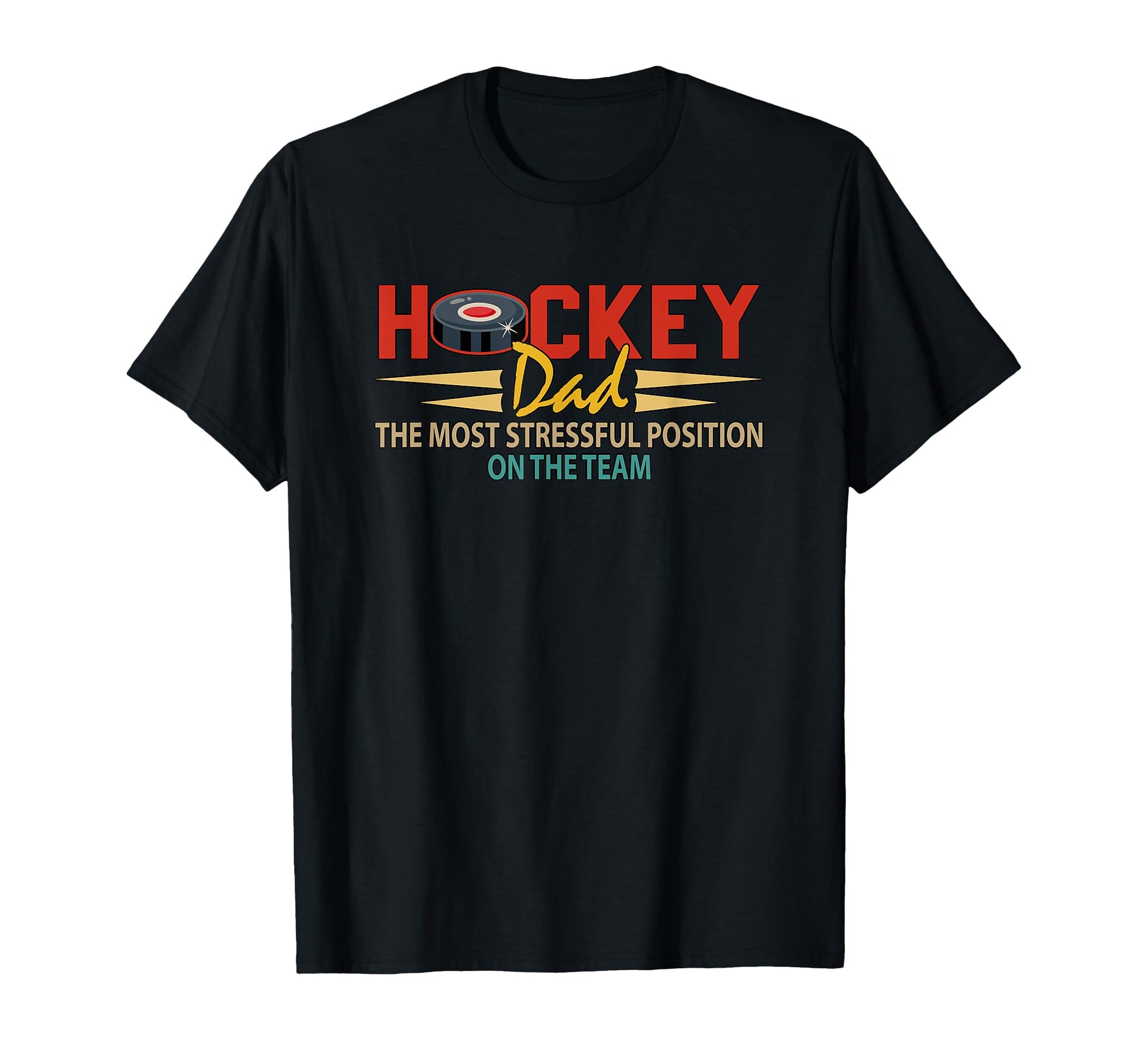 Hockey Lover Dad Most Stressful T-Shirt - Custom Art Print for Adults - T-Shirt, Sweatshirt, Hoodie