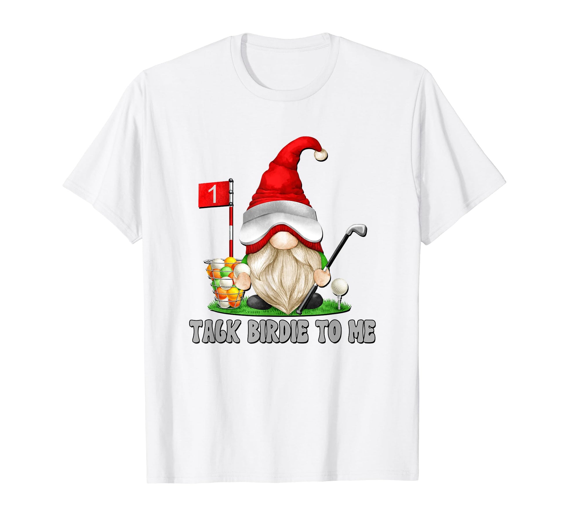 Talk Birdie To Me Mens Golf Dad Gnome T-Shirt - Minimalist Print Men Women - T-Shirt, Sweatshirt, Hoodie