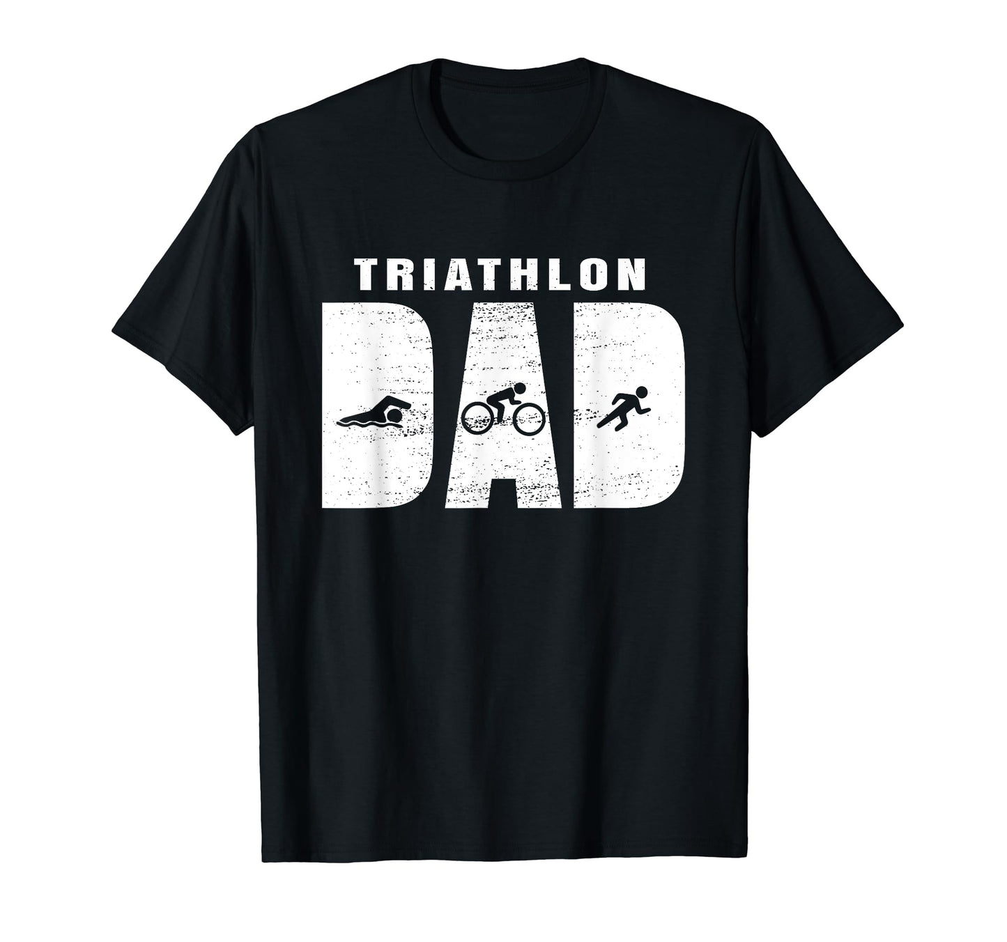 Triathlon Dad Swim Bike Run Fathers T-Shirt - Minimalist Print for Adults - T-Shirt, Sweatshirt, Hoodie