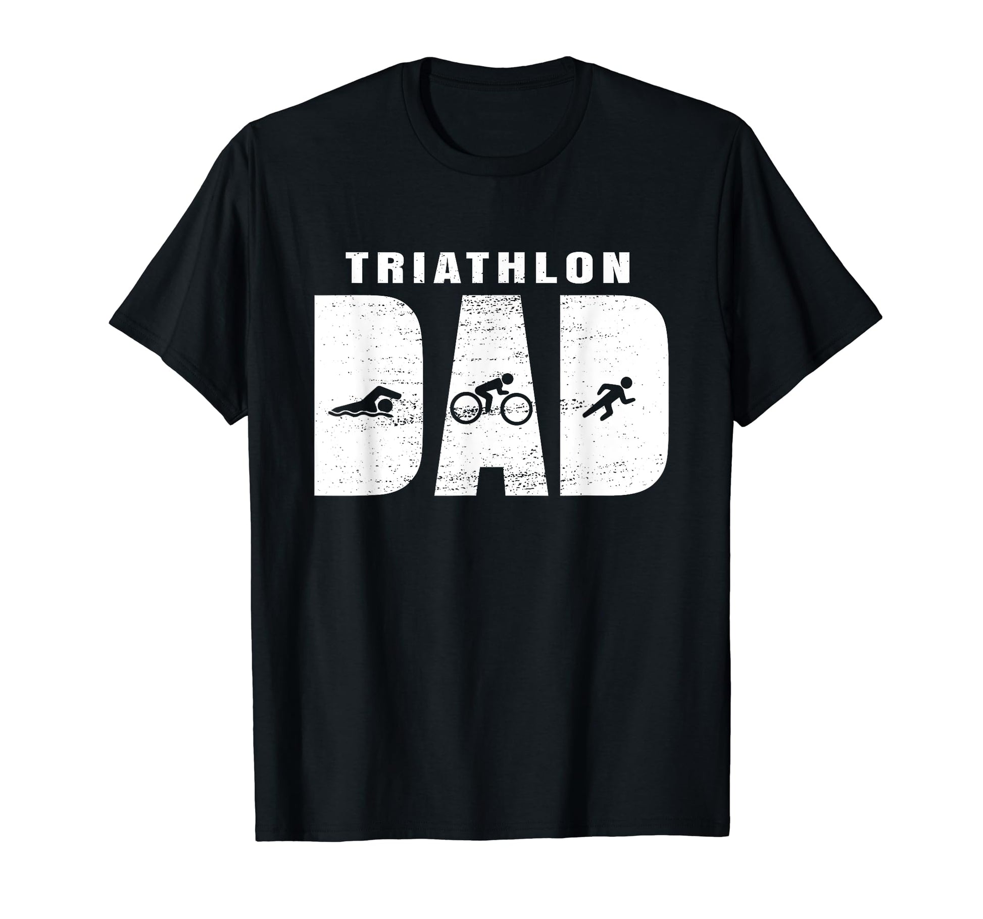 Triathlon Dad Swim Bike Run Fathers T-Shirt - Minimalist Print for Adults - T-Shirt, Sweatshirt, Hoodie