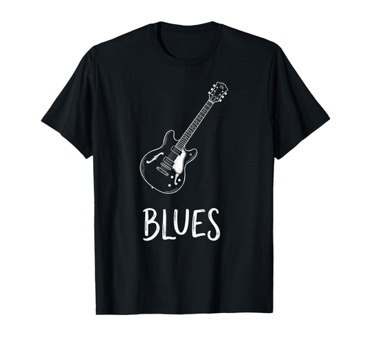 Blues Music Blues Guitar T-Shirt - Minimalist Print Unisex - T-Shirt, Sweatshirt, Hoodie