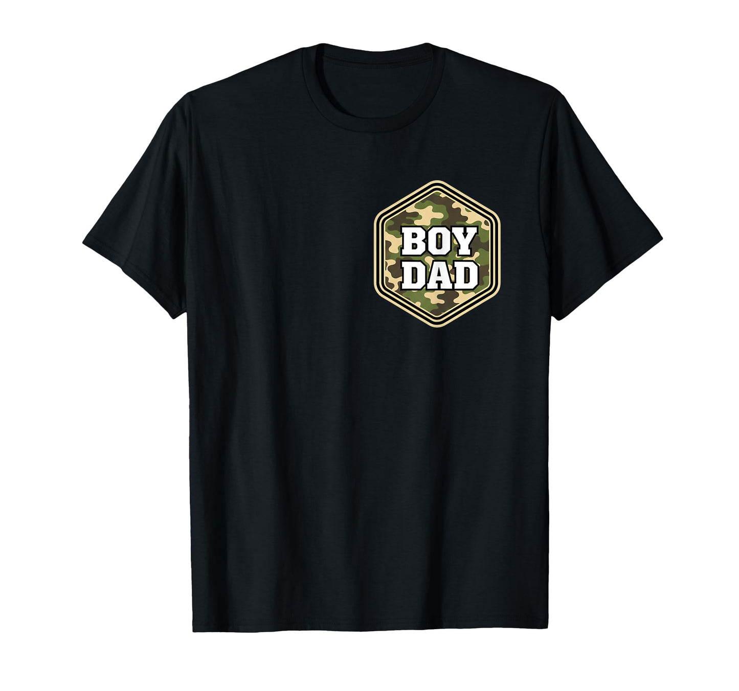 Dad Camo Badge Dad Hunting Fishing T-Shirt - Custom Art Print Men Women - T-Shirt, Sweatshirt, Hoodie