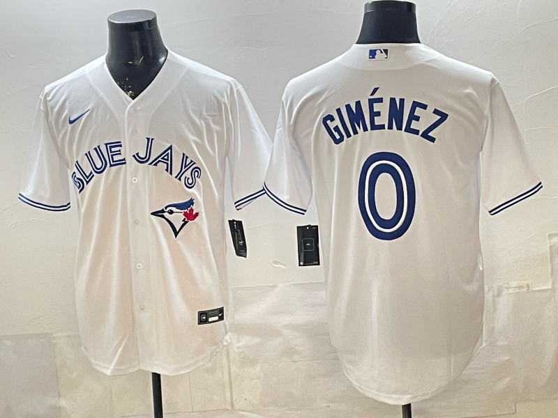 Men's Toronto Blue Jays Andres Gimenez #0 White Home Replica Jersey baseball jersey product view 1
