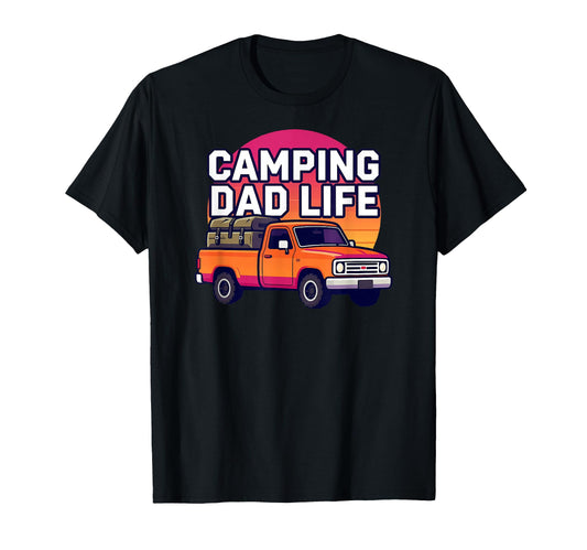 Camping Dad Life Truck Outdoors T-Shirt - Trendy Graphic for Adults - T-Shirt, Sweatshirt, Hoodie