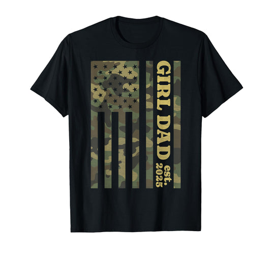 Camo Dad American Flag Camouflage Dad T-Shirt - Trendy Graphic Men Women - T-Shirt, Sweatshirt, Hoodie