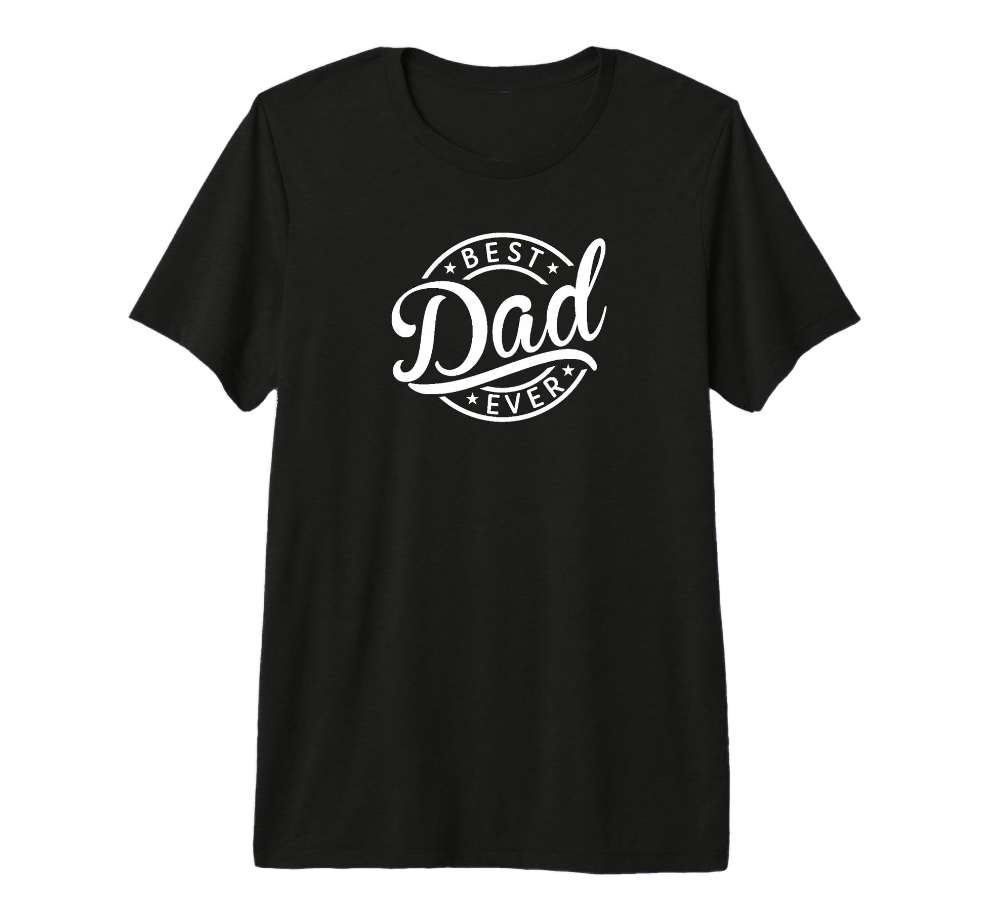 Mens Best Dad Ever Wording Logo T-Shirt - Casual Everyday Wear Men Women - T-Shirt, Sweatshirt, Hoodie