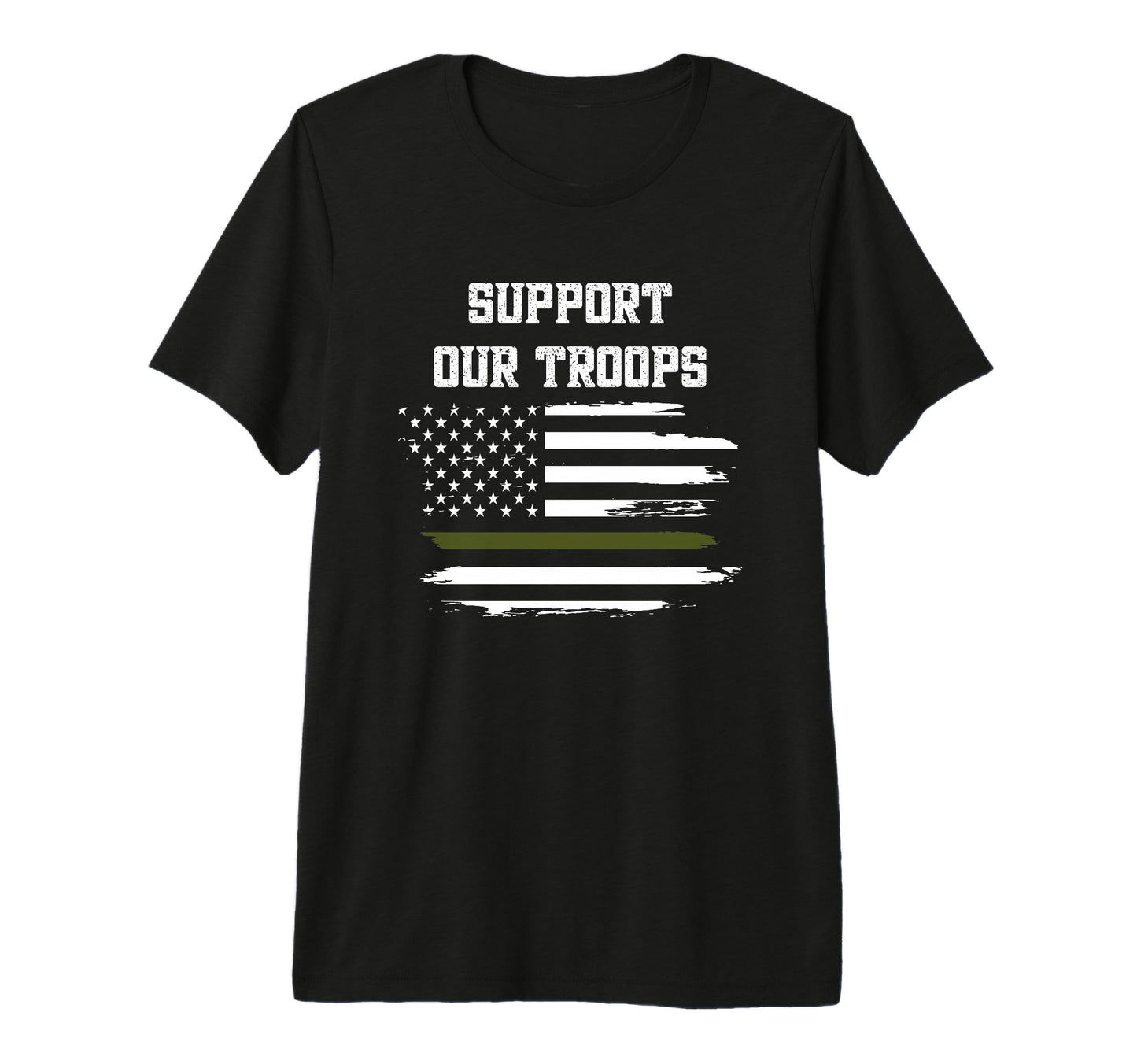 Patriotic Thin Green Line Support T-Shirt - Custom Art Print for Adults - T-Shirt, Sweatshirt, Hoodie