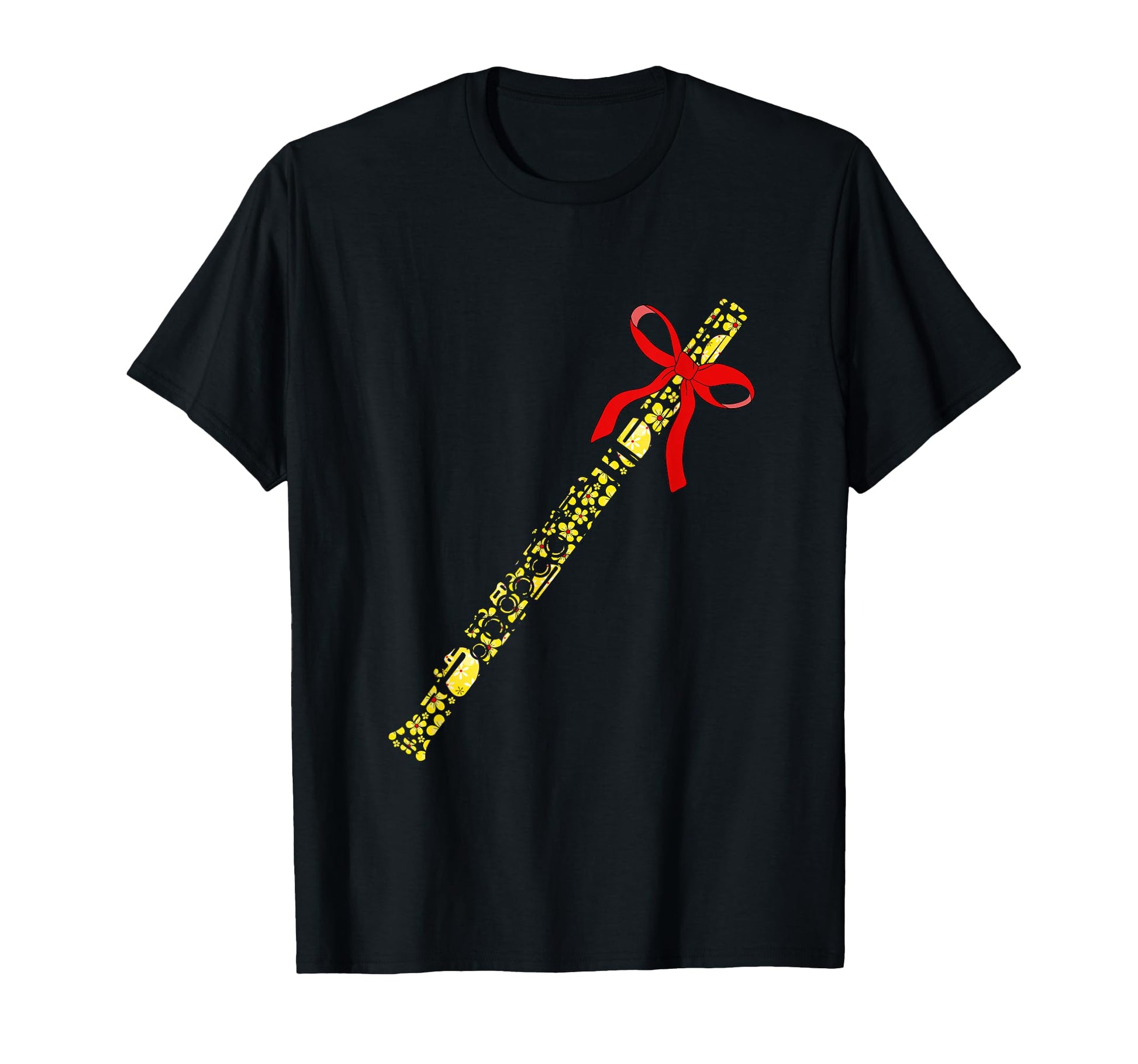 Easter Eggs Floral Flute Instrument T-Shirt - Novelty Apparel for Adults - T-Shirt, Sweatshirt, Hoodie