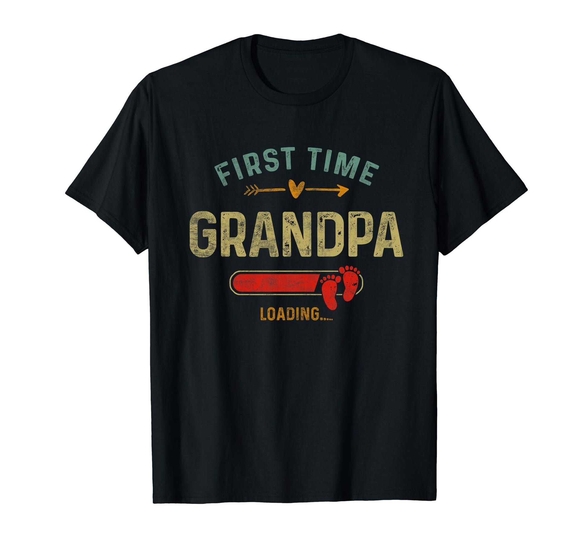 First Time Grandpa Est 2024 Loading T-Shirt - Unique Graphic Unisex - T-Shirt, Sweatshirt, Hoodie