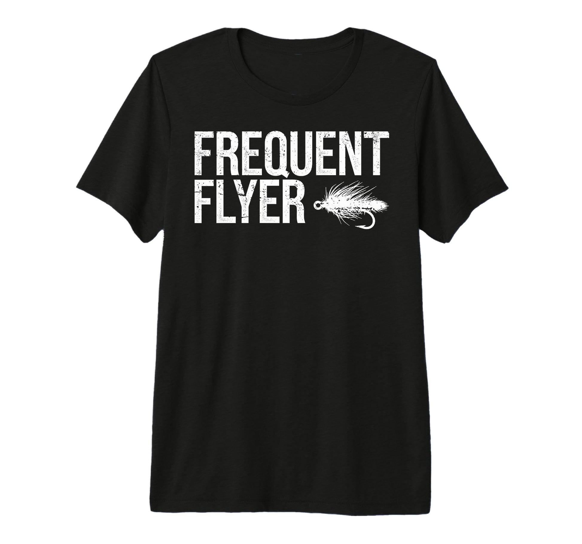 Fly Fishing Frequent Flyer Fish T-Shirt - Fun Novelty Design Men Women - T-Shirt, Sweatshirt, Hoodie