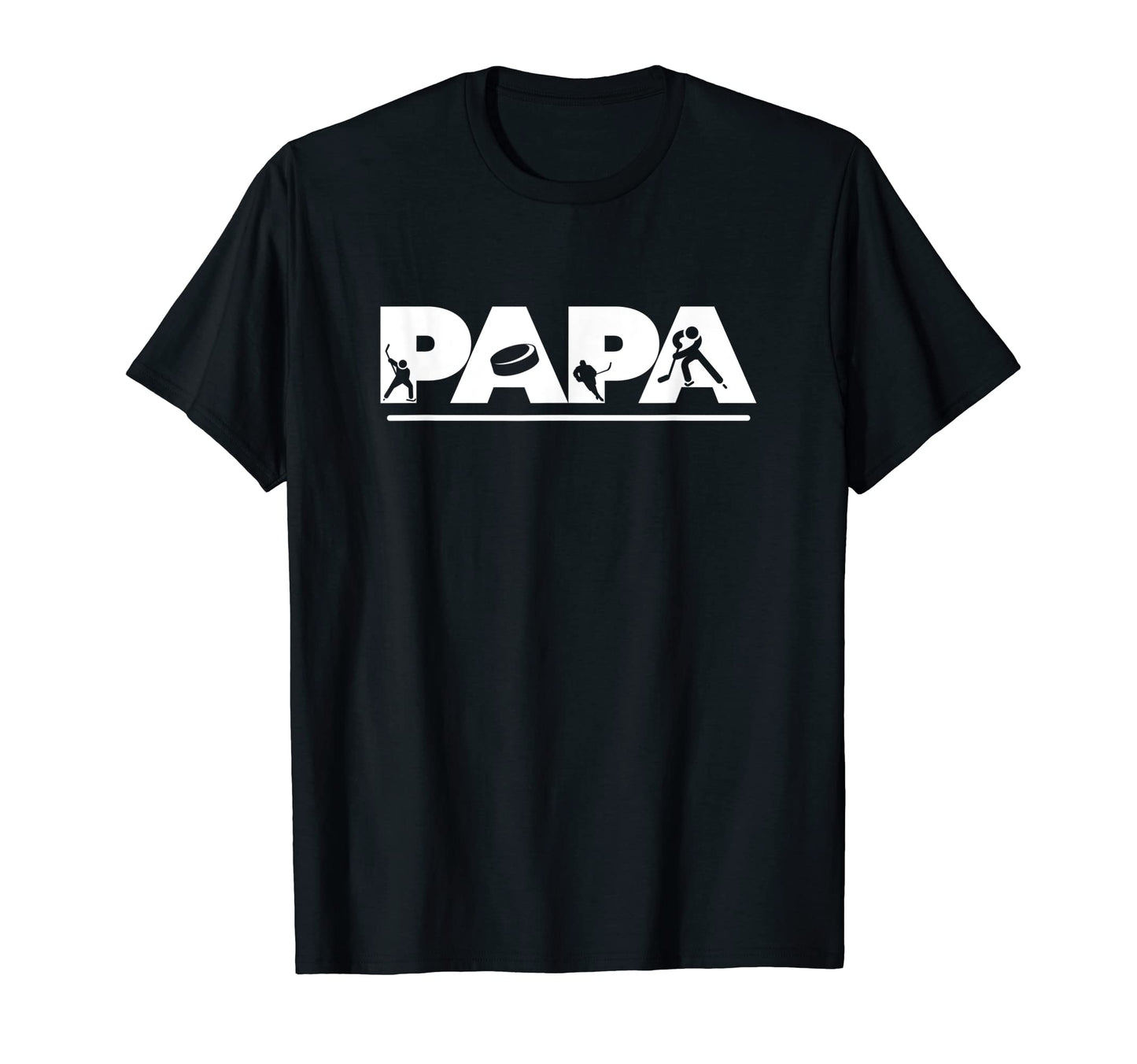 Papa Dad Ice Hockey T-Shirt - Fun Novelty Design for Adults - T-Shirt, Sweatshirt, Hoodie