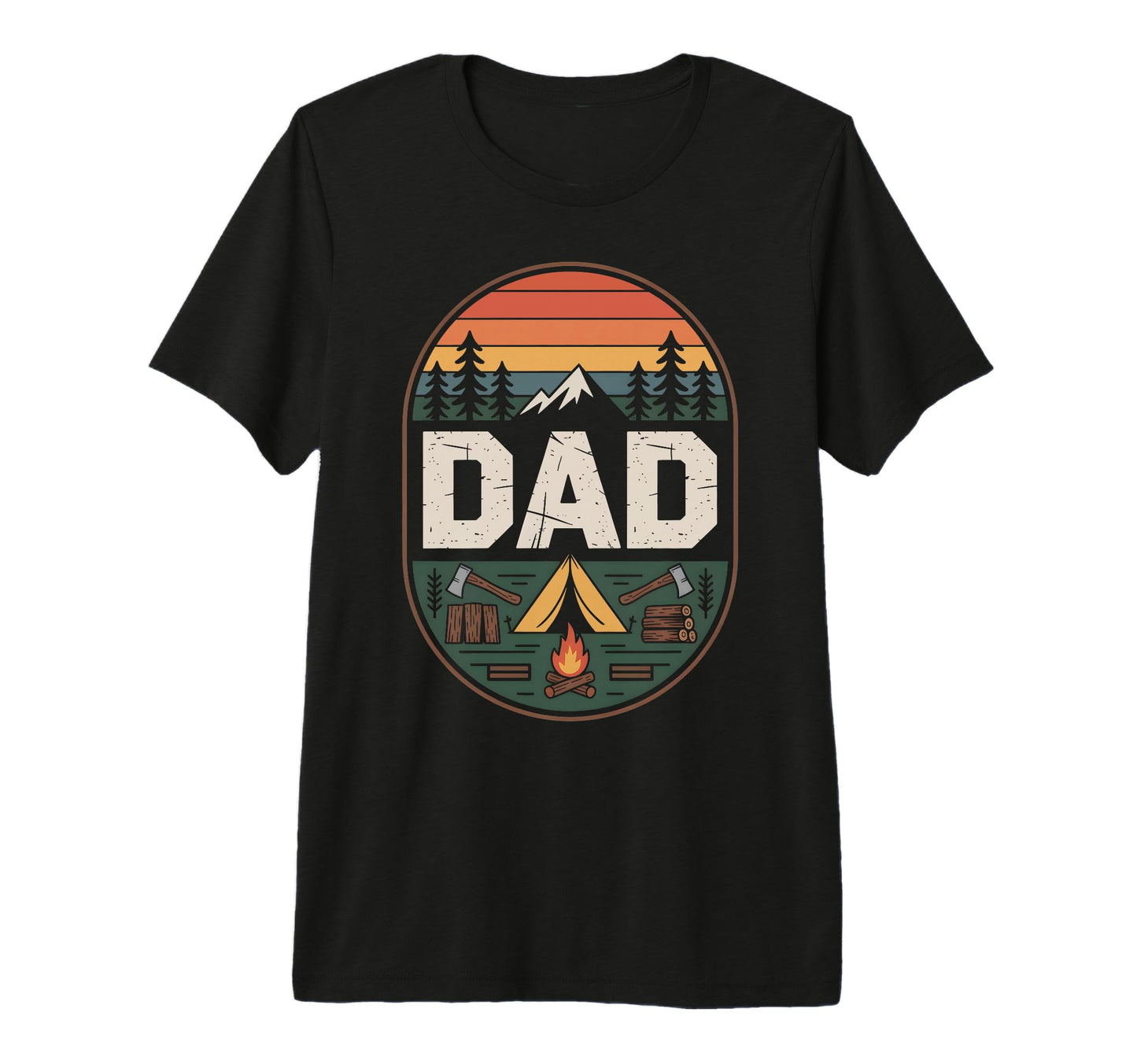 Mens Bushcraft Dad Camping Outdoor T-Shirt - Aesthetic Graphic Men Women - T-Shirt, Sweatshirt, Hoodie