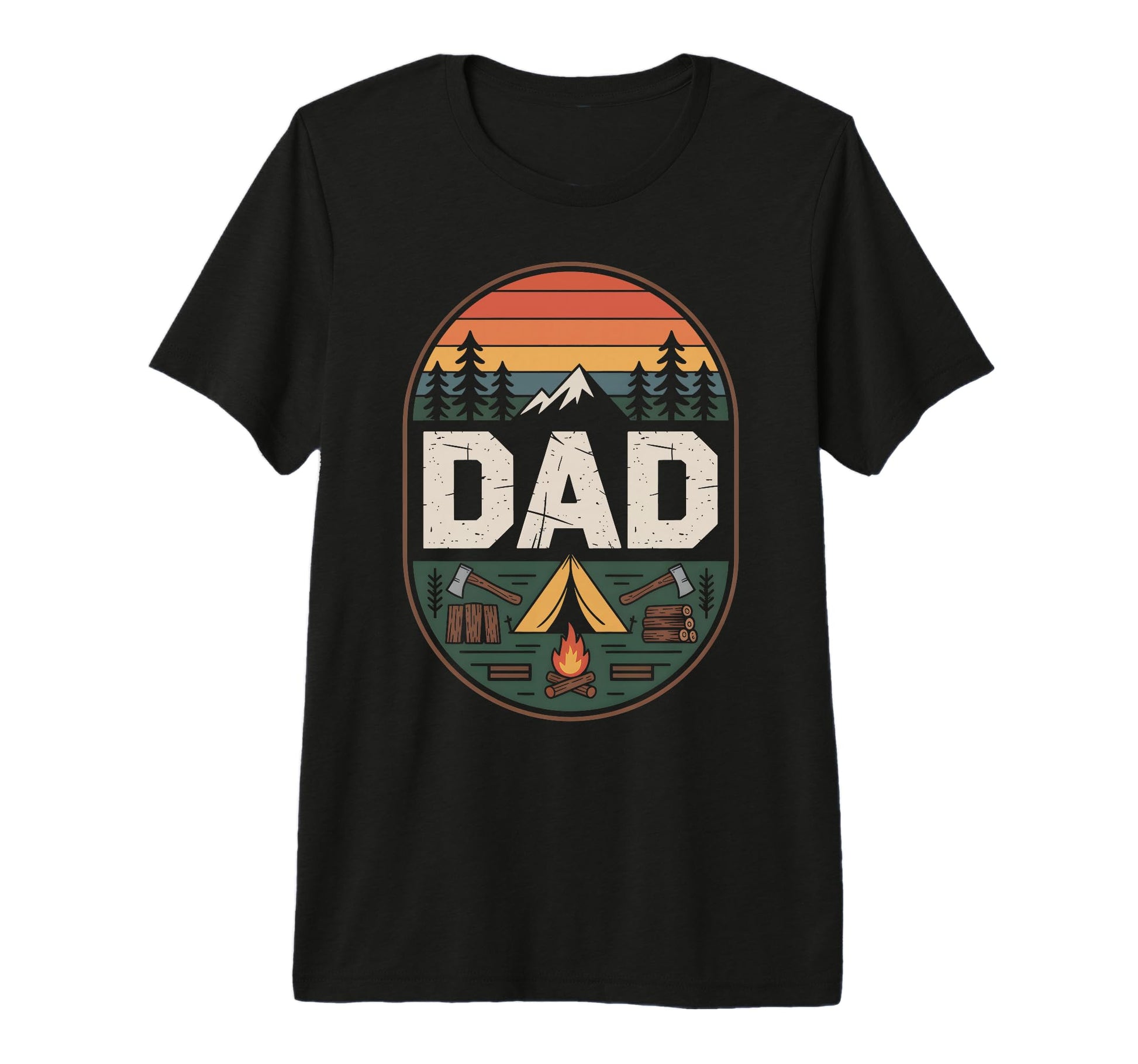 Mens Bushcraft Dad Camping Outdoor T-Shirt - Aesthetic Graphic Men Women - T-Shirt, Sweatshirt, Hoodie