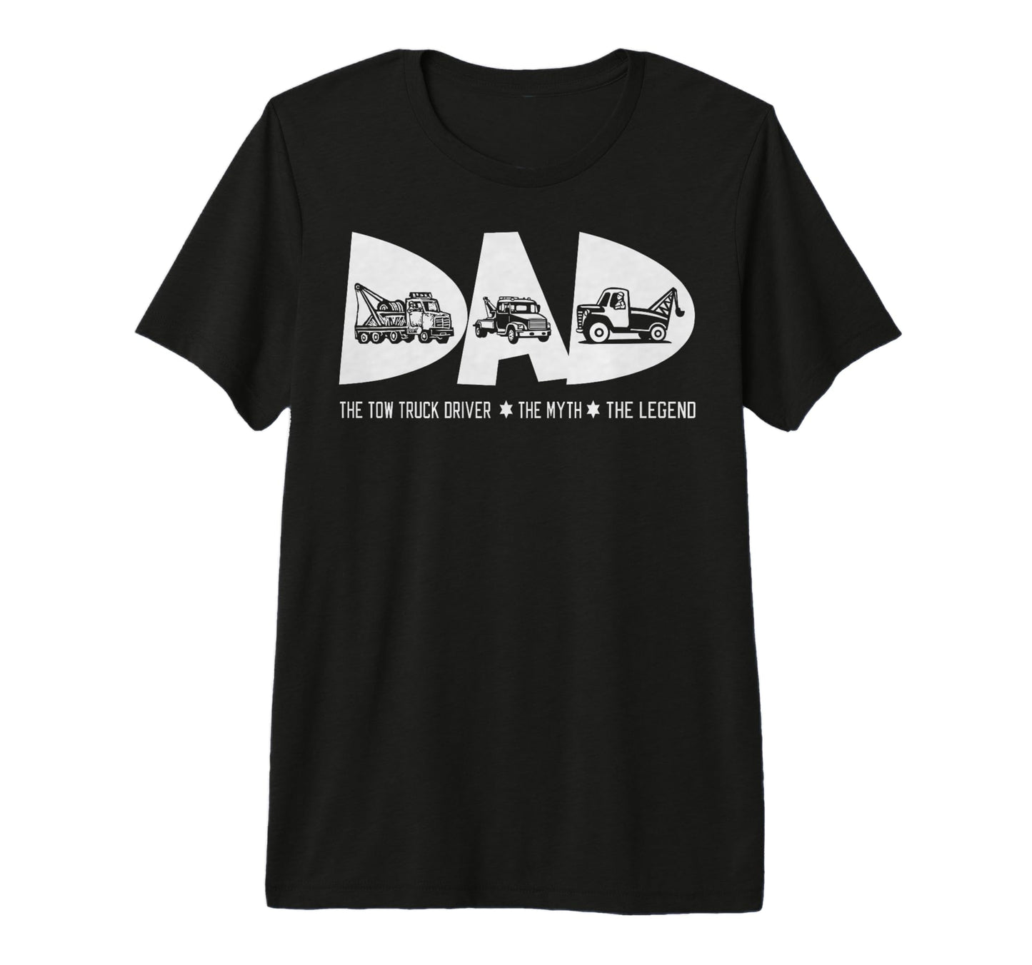 Dad Tow Truck Driver Myth Legend Tri T-Shirt - Trendy Graphic Men Women - T-Shirt, Sweatshirt, Hoodie