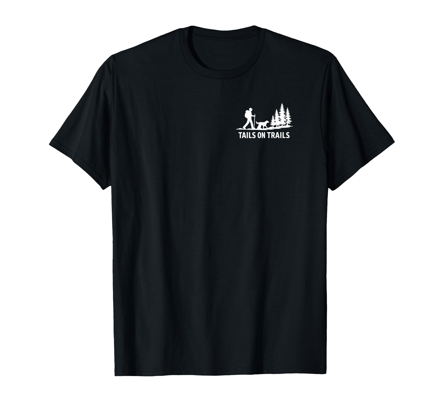 Tails Trails Dog Walking Hiking Lover T-Shirt - Unique Graphic for Adults - T-Shirt, Sweatshirt, Hoodie