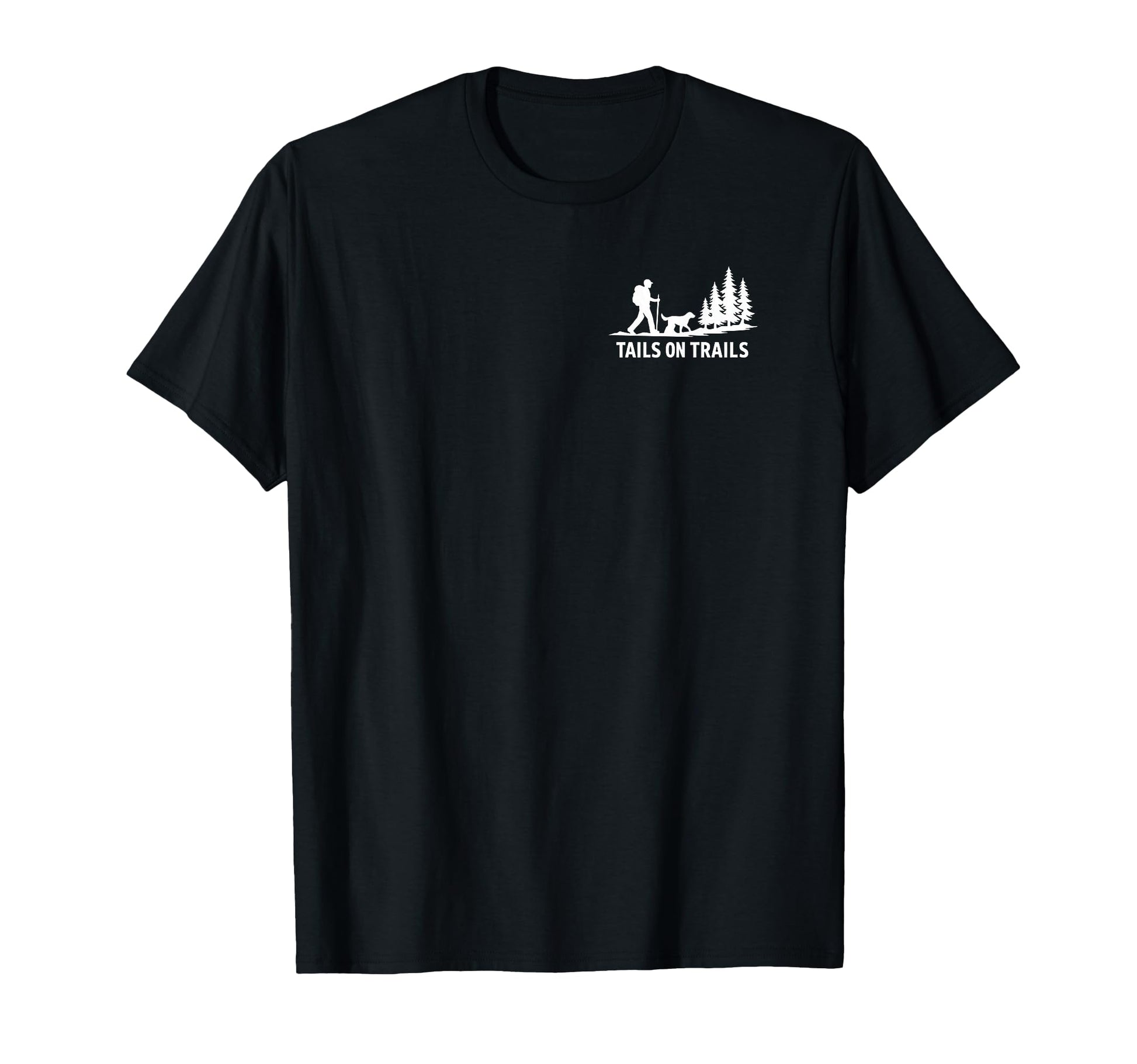 Tails Trails Dog Walking Hiking Lover T-Shirt - Unique Graphic for Adults - T-Shirt, Sweatshirt, Hoodie