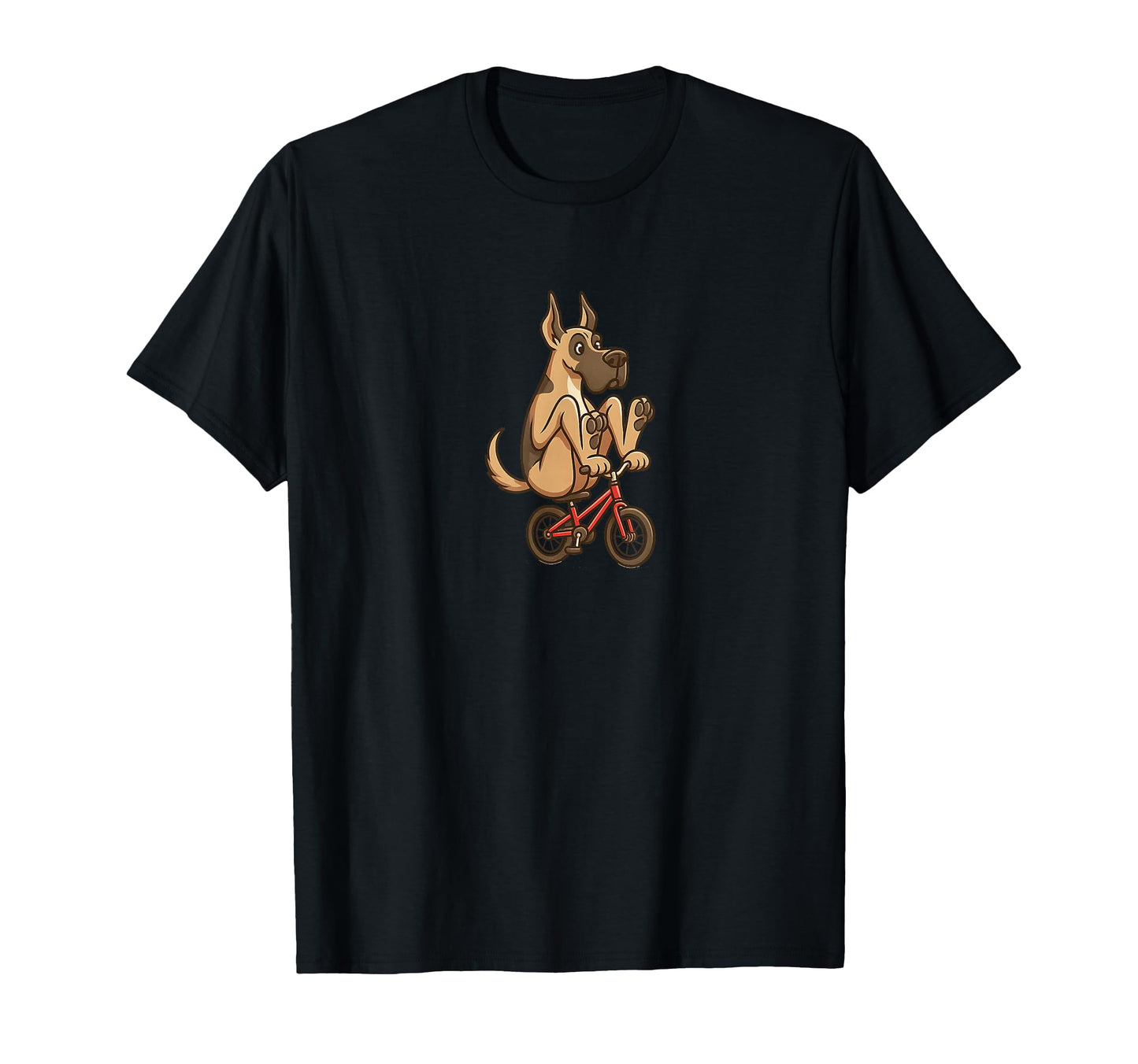 Great Dane Riding Bike Bicycle Funny Dog T-Shirt - Novelty Apparel Unisex - T-Shirt, Sweatshirt, Hoodie