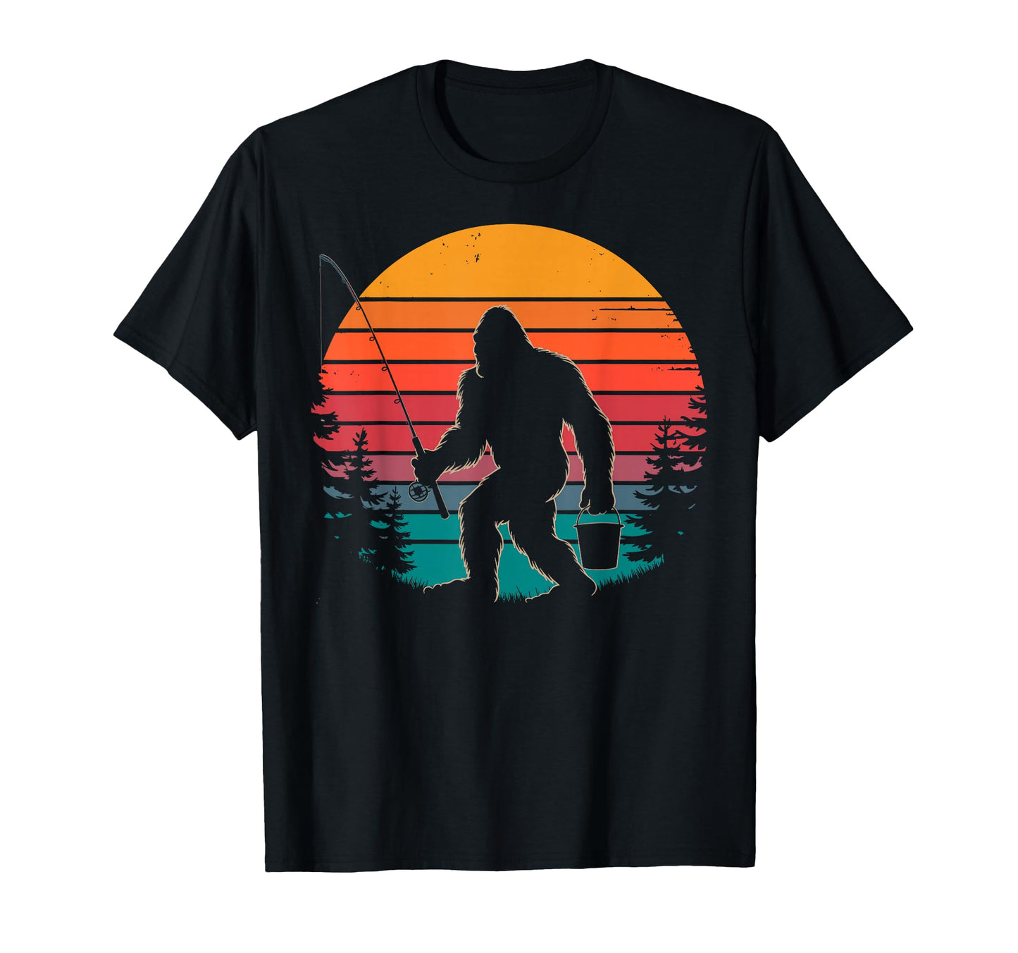 Bassquatch Sasquatch Fisher Bass Fishing T-Shirt - Trendy Graphic Unisex - T-Shirt, Sweatshirt, Hoodie