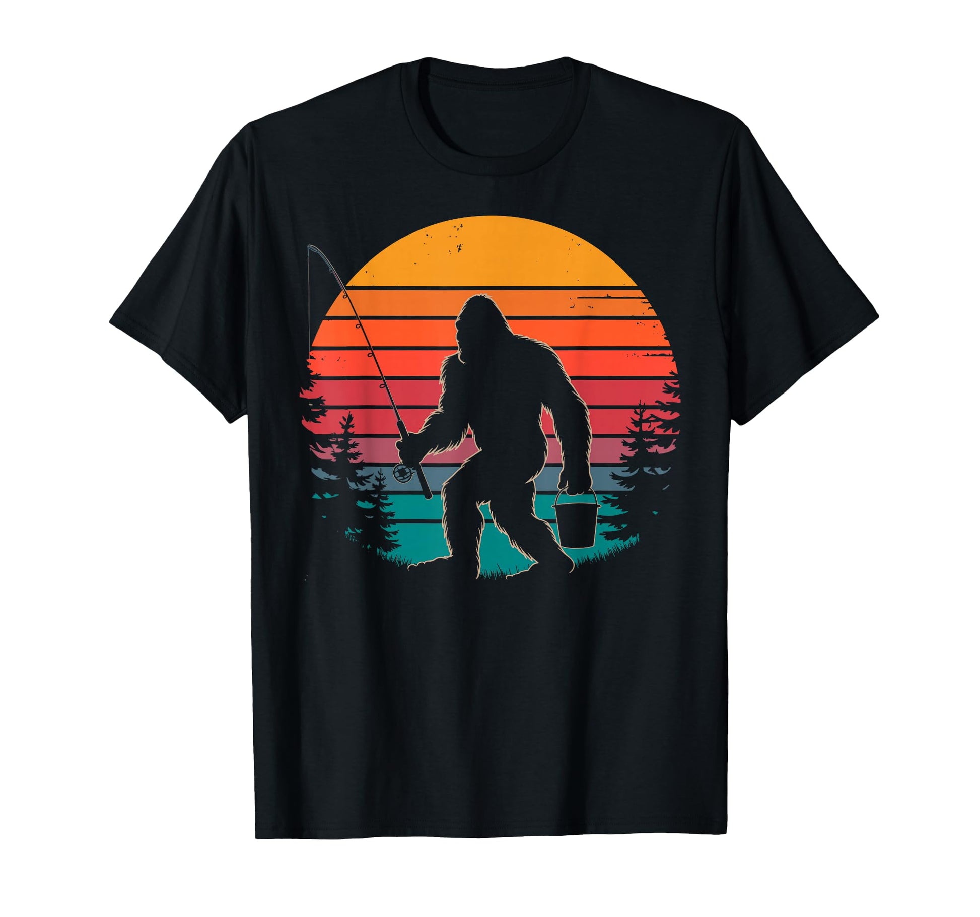 Bassquatch Sasquatch Fisher Bass Fishing T-Shirt - Trendy Graphic Unisex - T-Shirt, Sweatshirt, Hoodie